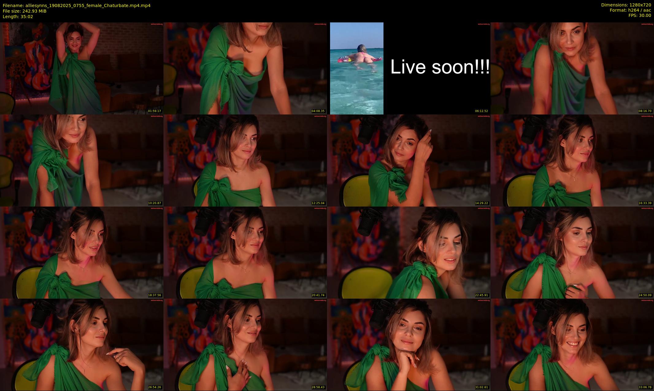 alliesynns — 36 minute Chaturbate female cam show recording, 720p, Aug 19, 2025