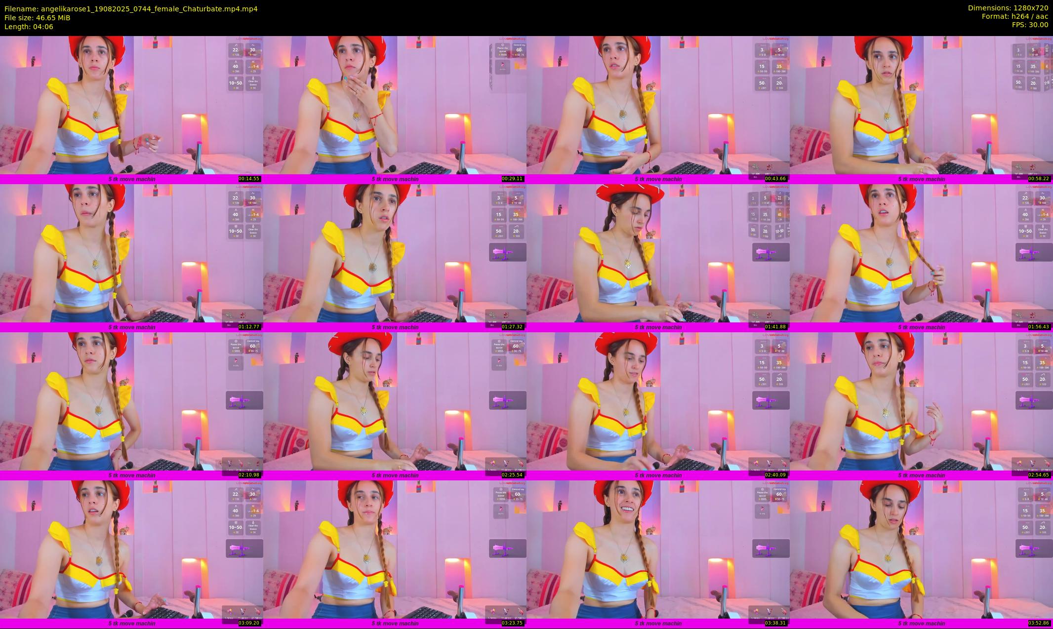 angelikarose1 — 5 minute Chaturbate female cam show recording, 720p, Aug 19, 2025