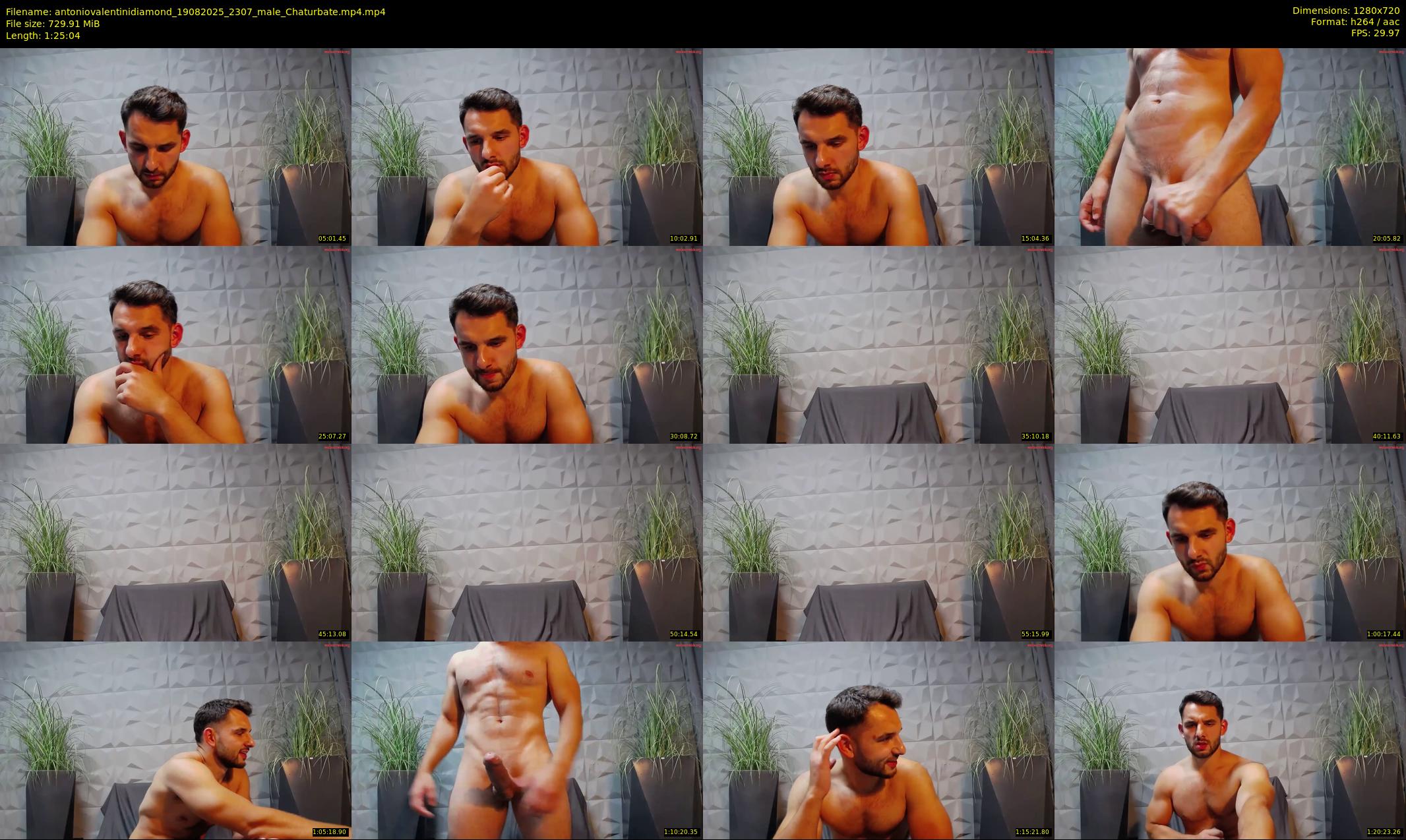 antoniovalentinidiamond — 86 minute Chaturbate male cam show recording, 720p, Aug 19, 2025