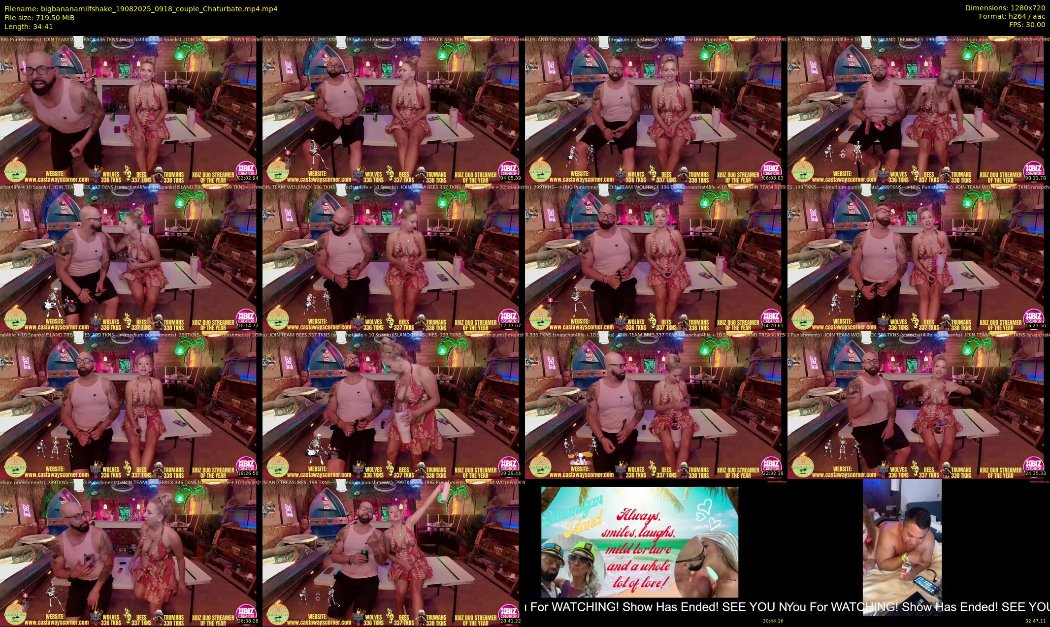 bigbananamilfshake — 35 minute Chaturbate couple cam show recording, 720p, Aug 19, 2025