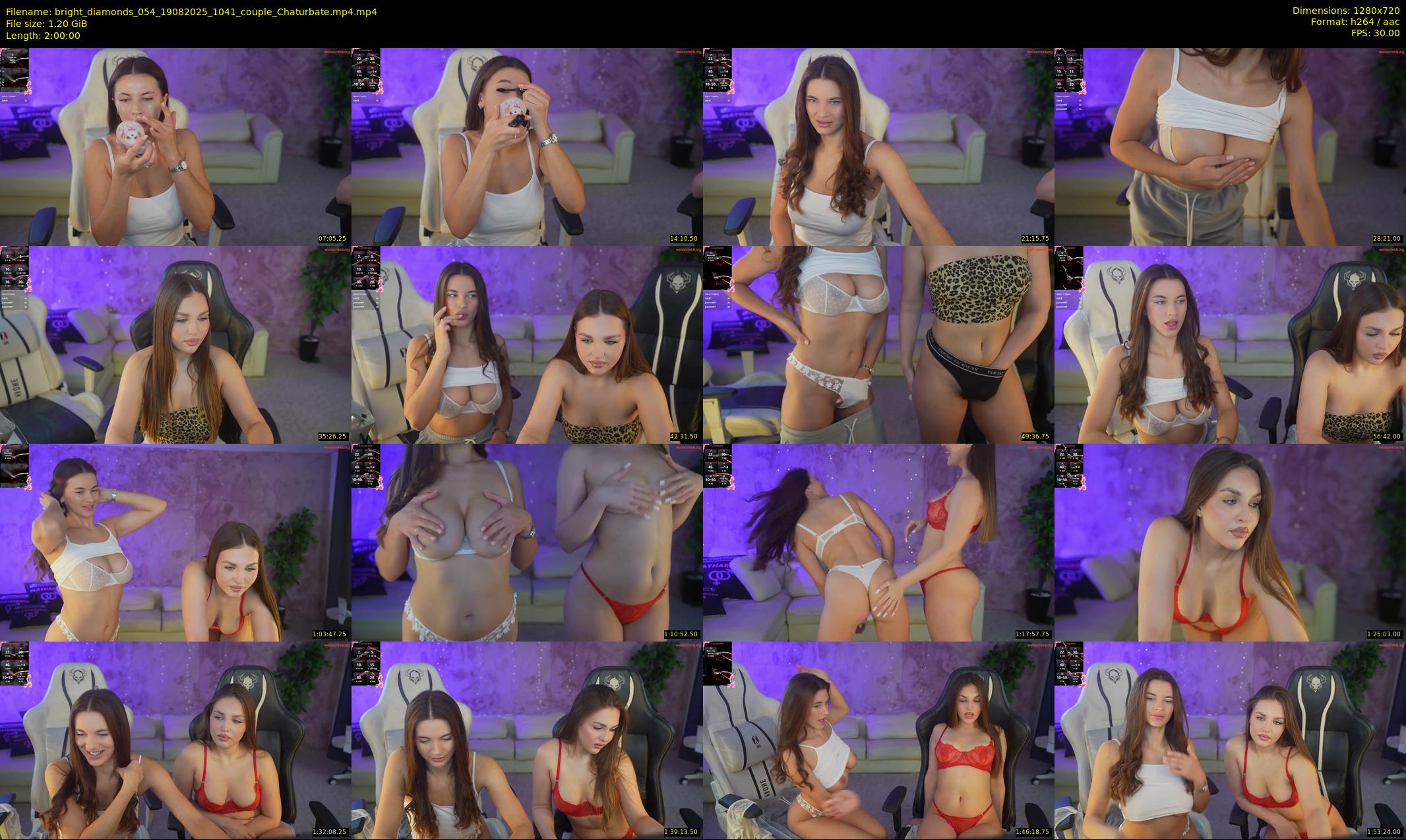 bright_diamonds_054 — 120 minute Chaturbate couple cam show recording, 720p, Aug 19, 2025