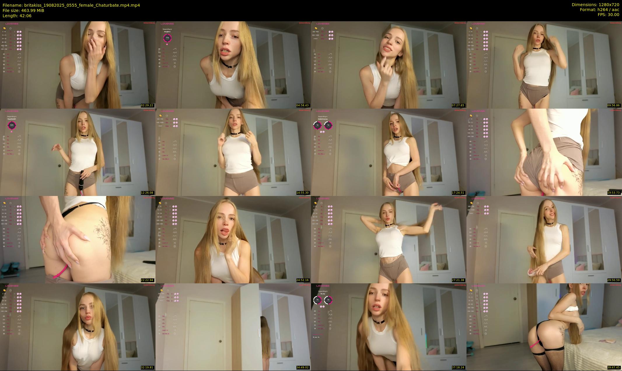 britakiss — 43 minute Chaturbate female cam show recording, 720p, Aug 19, 2025