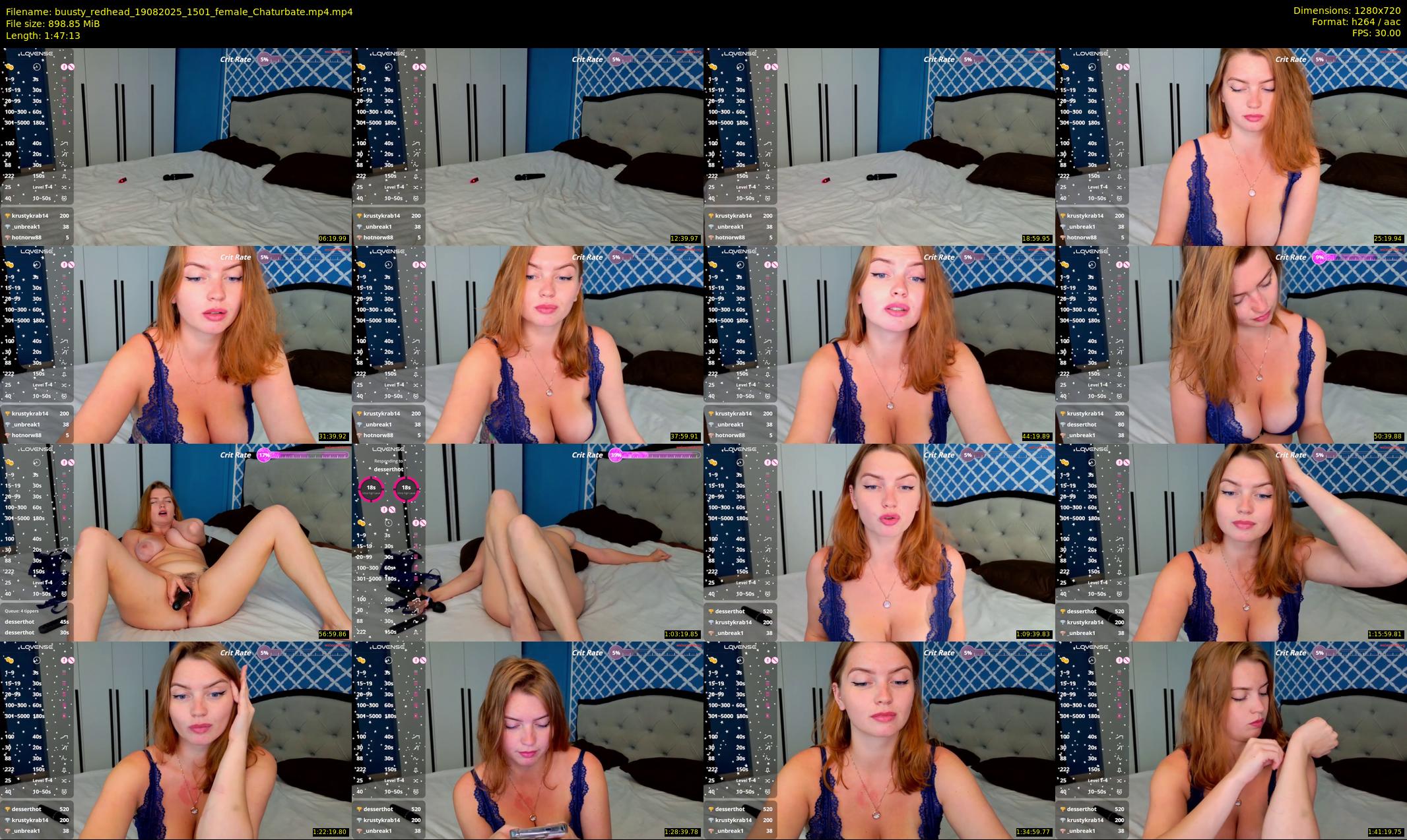 buusty_redhead — 108 minute Chaturbate female cam show recording, 720p, Aug 19, 2025
