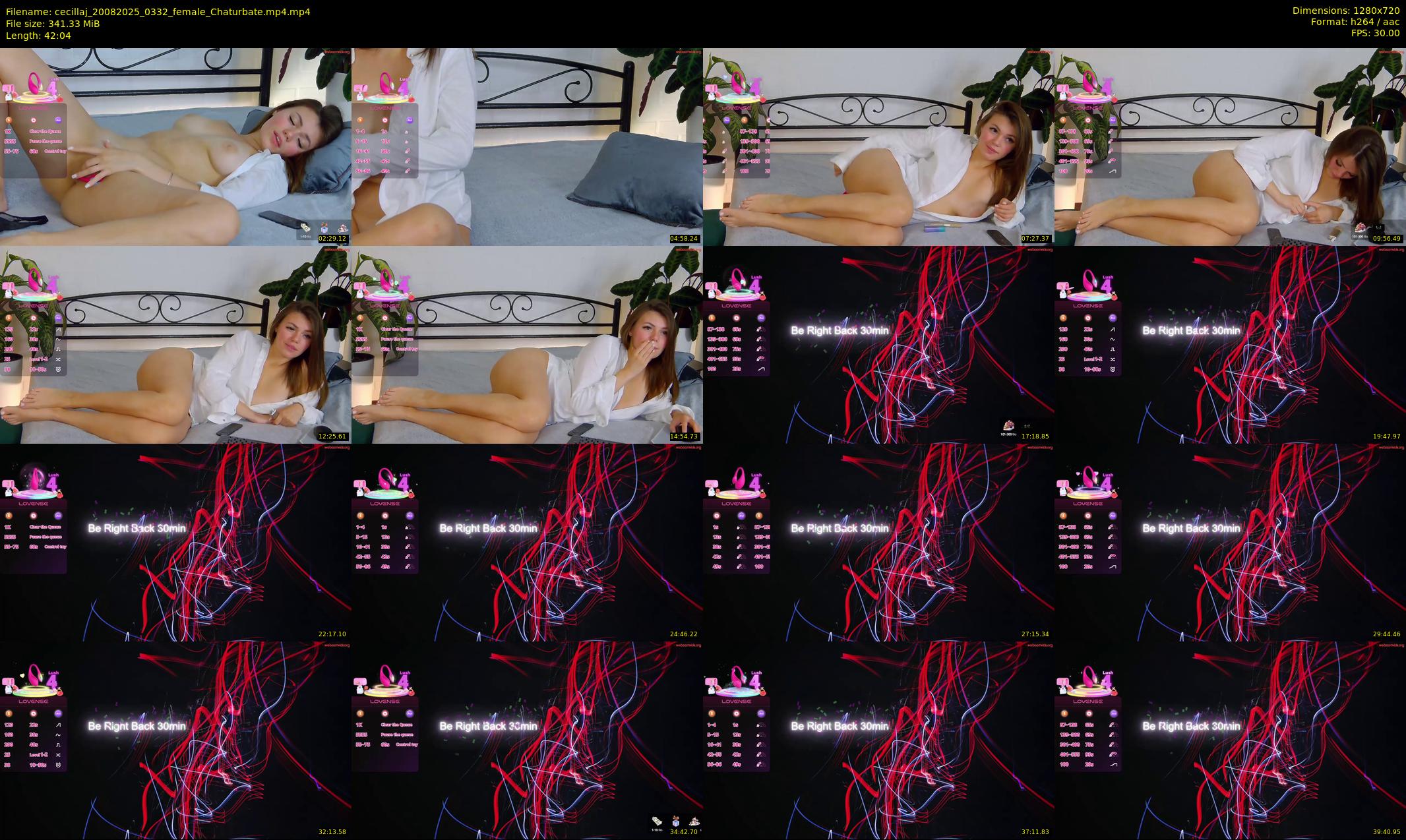 cecillaj — 43 minute Chaturbate female cam show recording, 720p, Aug 20, 2025