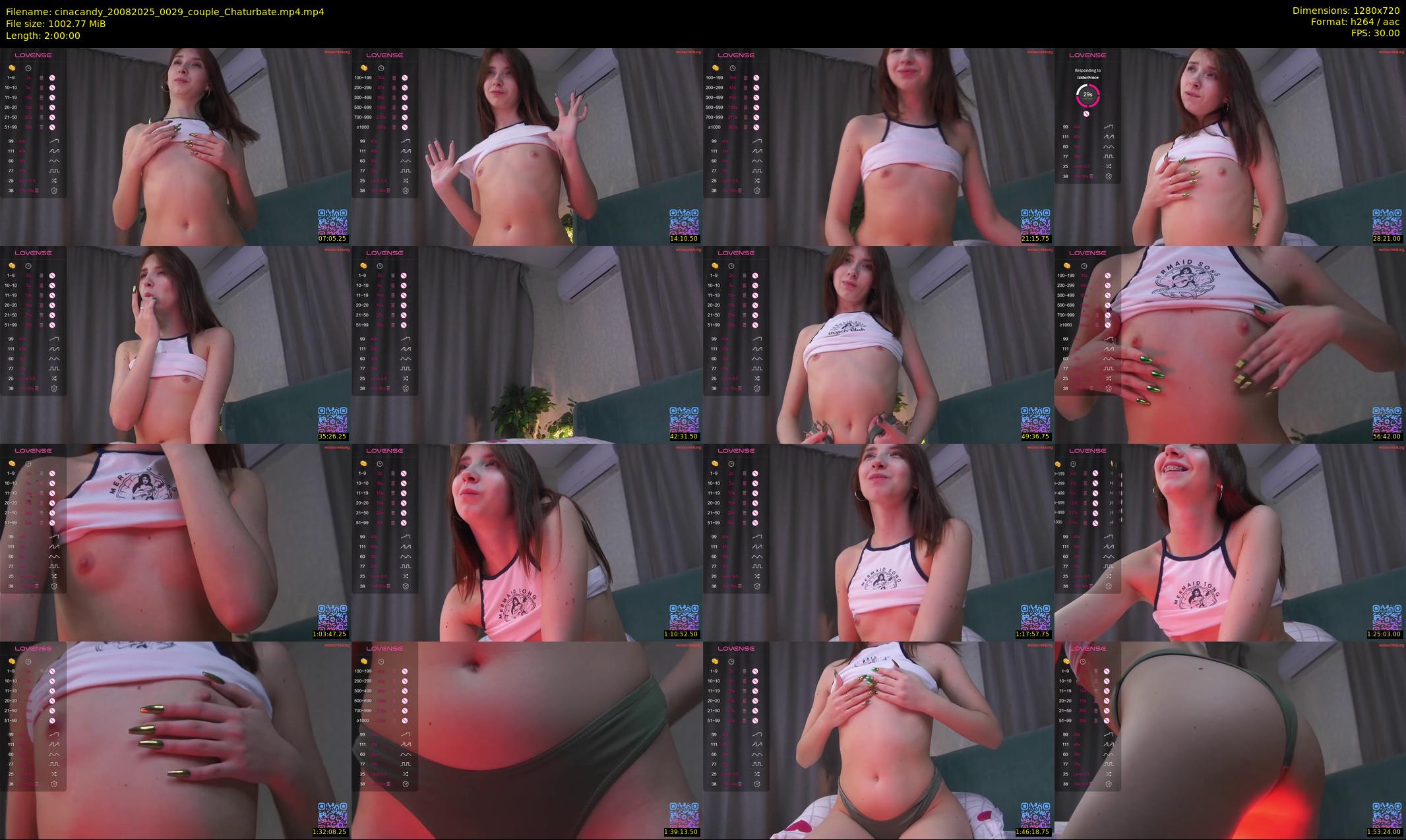 cinacandy — 120 minute Chaturbate female cam show recording, 720p, Aug 20, 2025