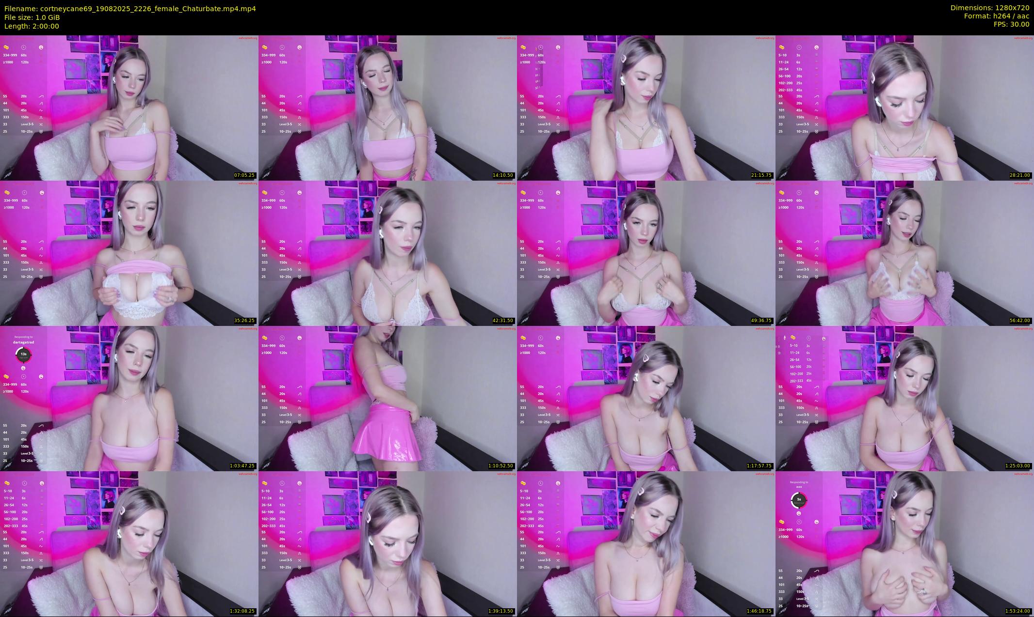 cortneycane69 — 120 minute Chaturbate female cam show recording, 720p, Aug 19, 2025