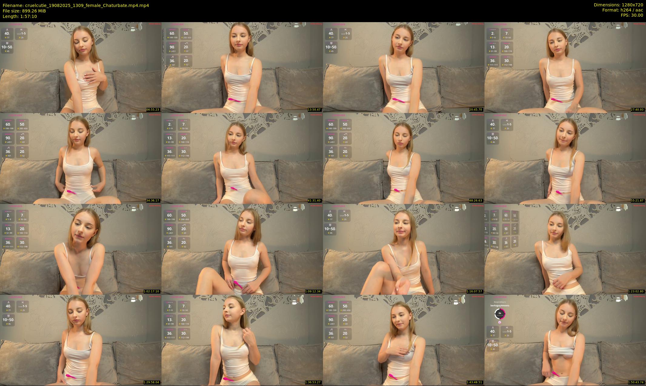 cruelcutie — 118 minute Chaturbate female cam show recording, 720p, Aug 19, 2025