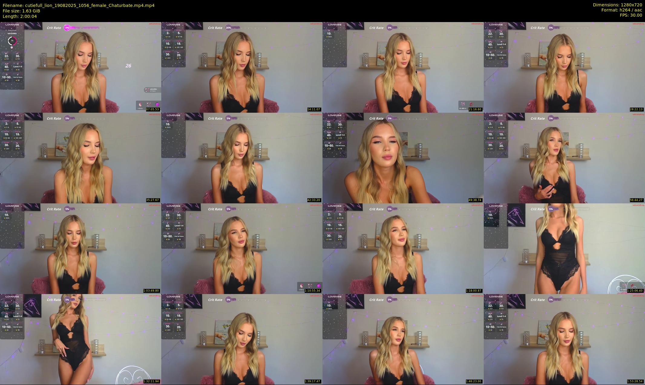 cutiefull_lion — 121 minute Chaturbate female cam show recording, 720p, Aug 19, 2025
