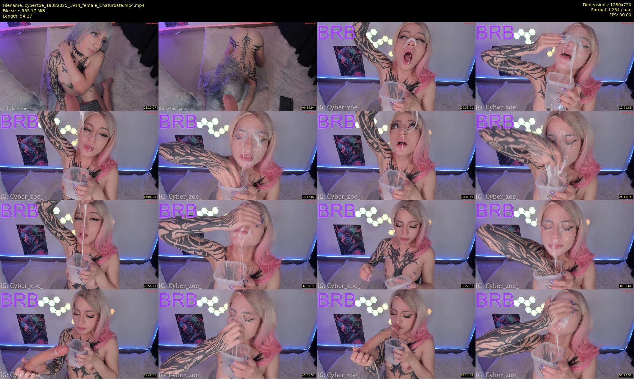 cyberzoe — 55 minute Chaturbate female cam show recording, 720p, Aug 19, 2025
