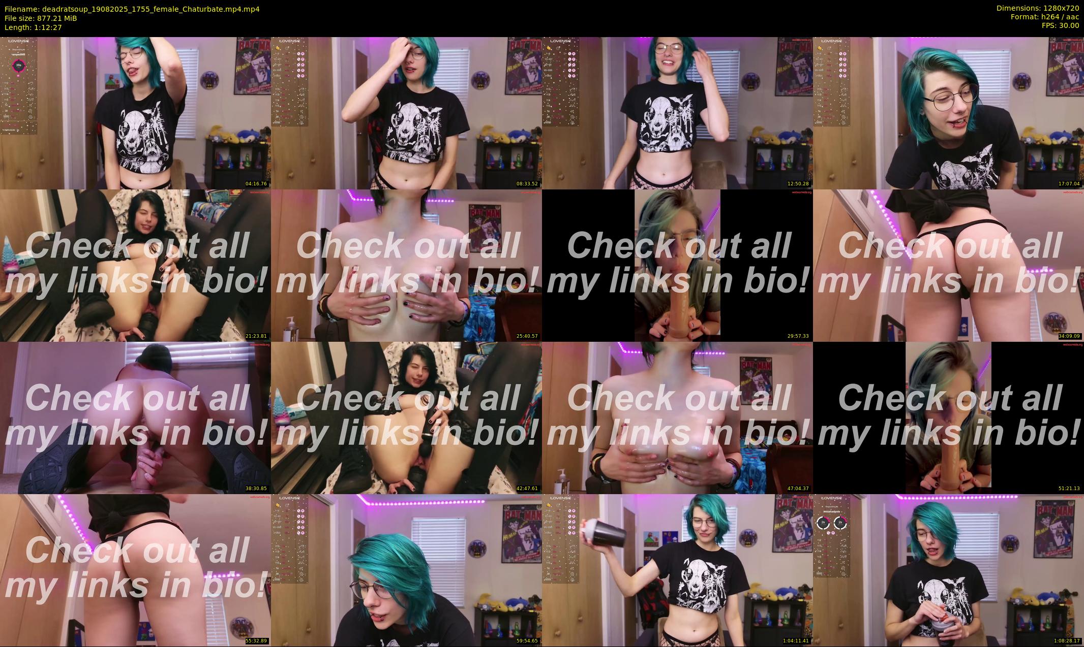 deadratsoup — 73 minute Chaturbate female cam show recording, 720p, Aug 19, 2025