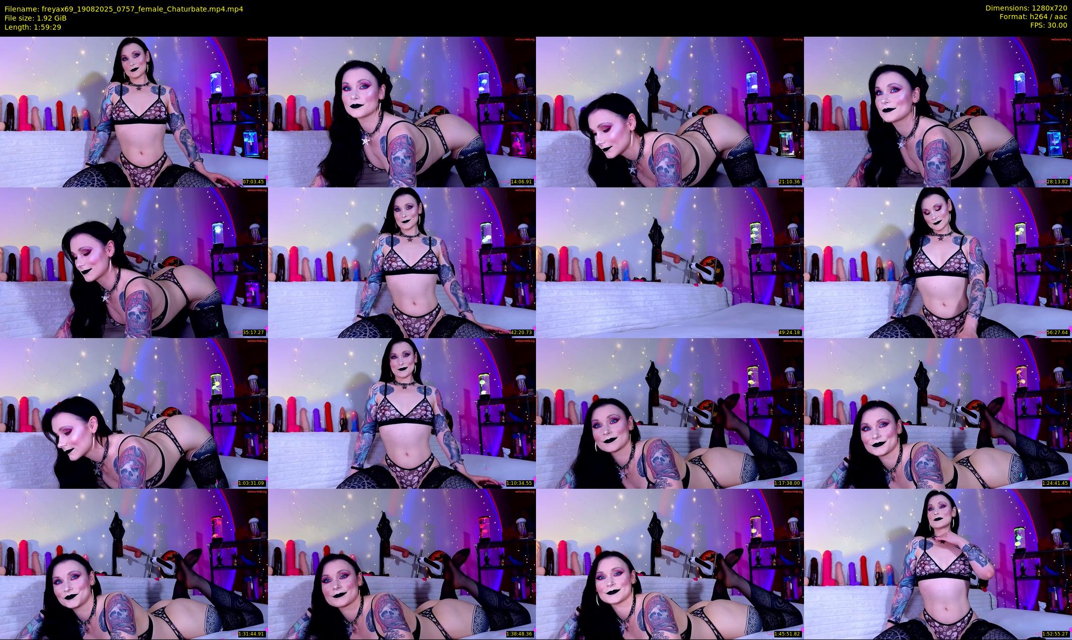 freyax69 — 120 minute Chaturbate female cam show recording, 720p, Aug 19, 2025