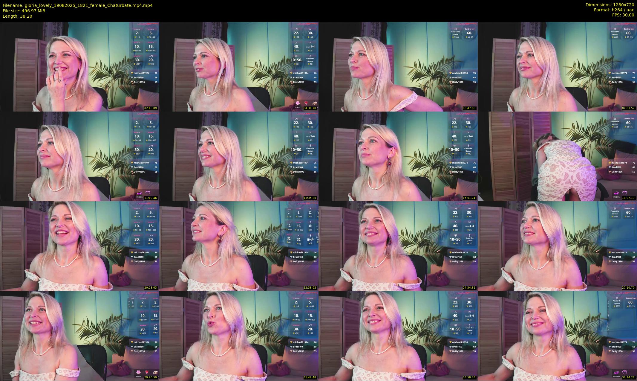 gloria_lovely — 39 minute Chaturbate female cam show recording, 720p, Aug 19, 2025