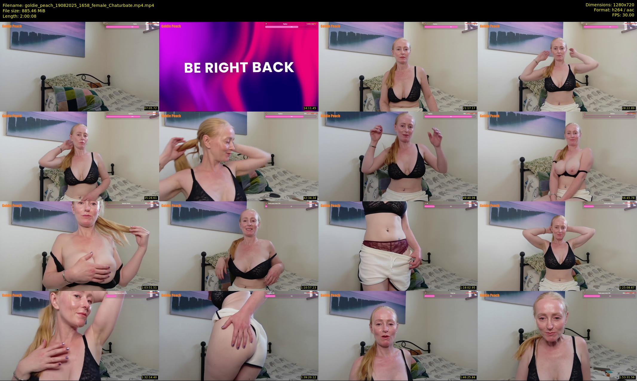 goldie_peach — 121 minute Chaturbate female cam show recording, 720p, Aug 19, 2025