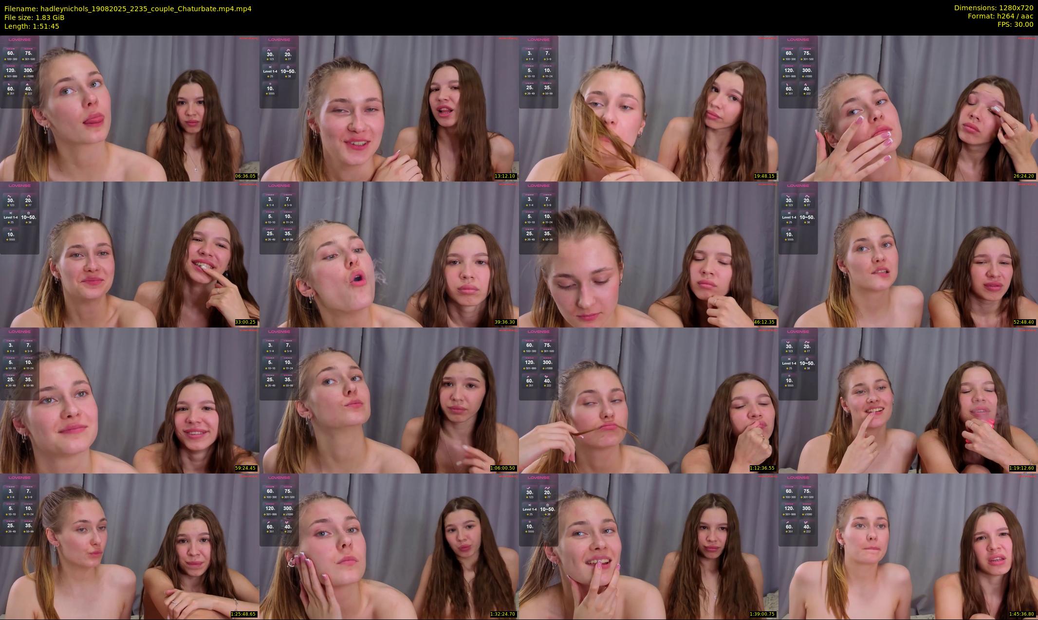 hadleynichols — 112 minute Chaturbate female cam show recording, 720p, Aug 19, 2025