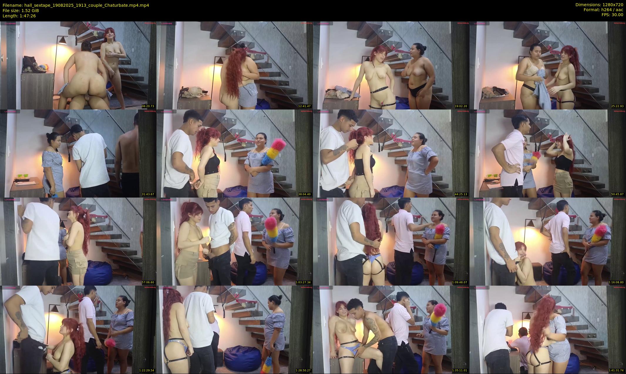 hall_sextape — 108 minute Chaturbate couple cam show recording, 720p, Aug 19, 2025