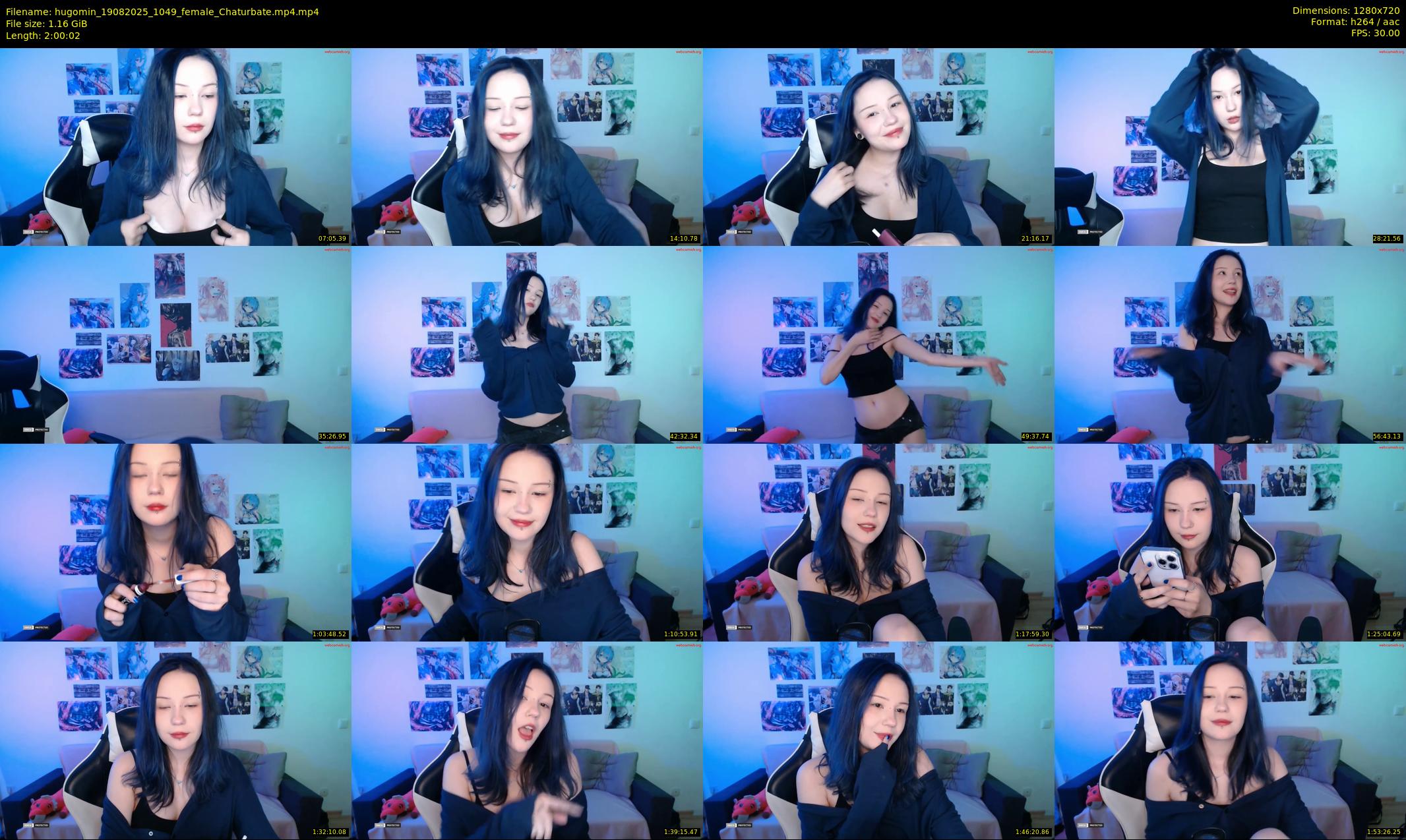 hugomin — 121 minute Chaturbate female cam show recording, 720p, Aug 19, 2025