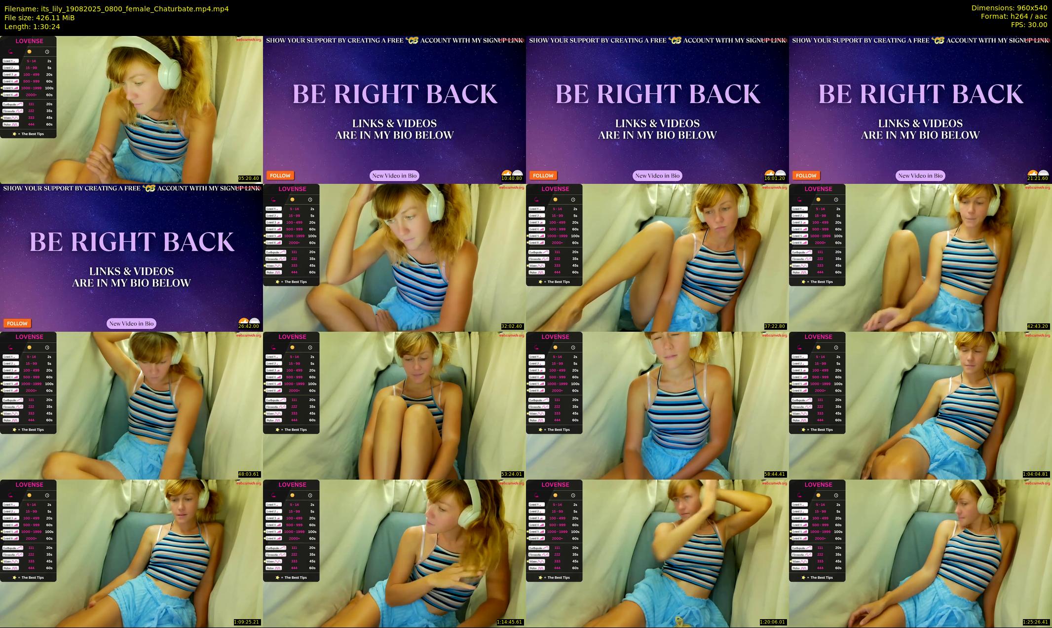 its_lily — 91 minute Chaturbate female cam show recording, 480p, Aug 19, 2025