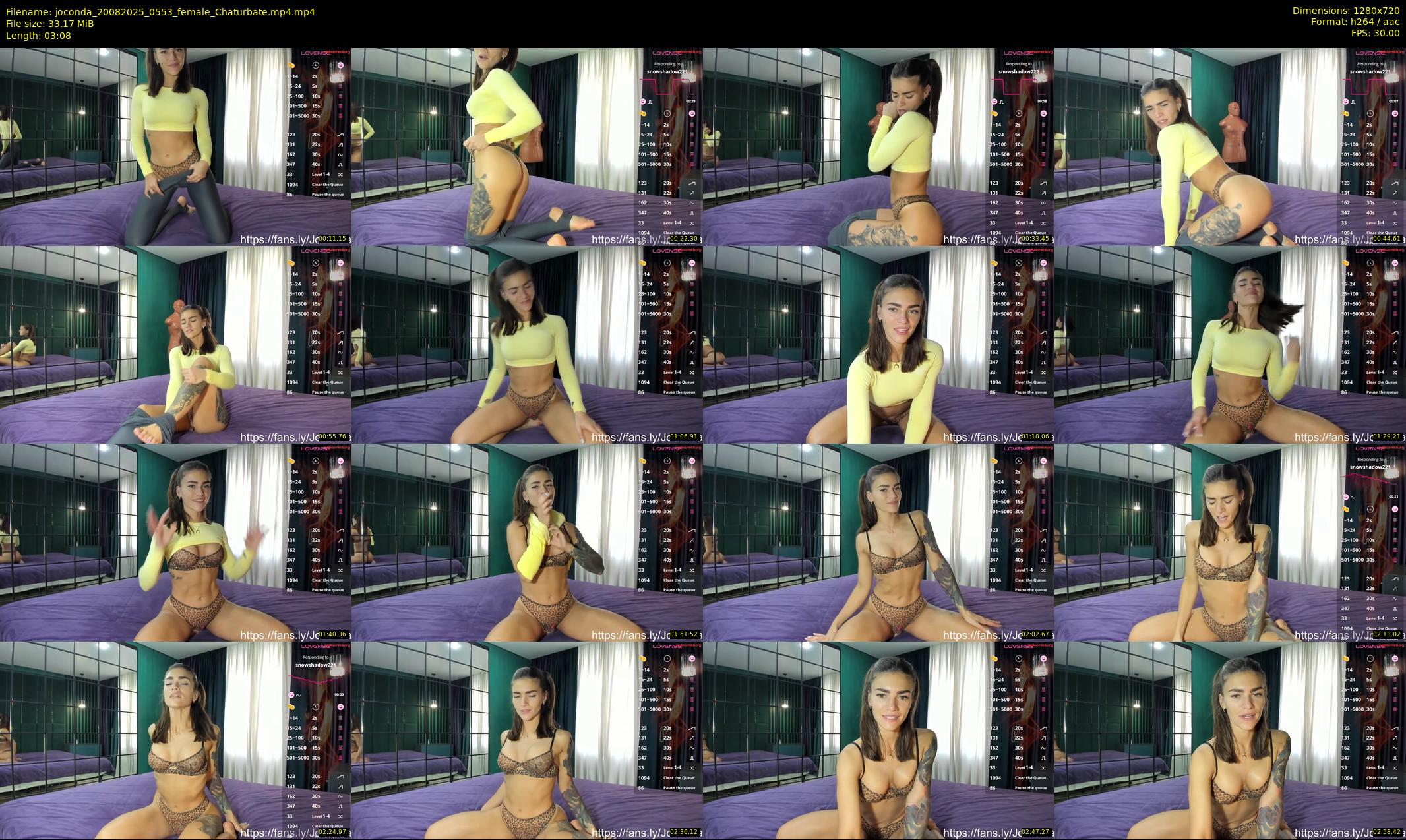 joconda — 4 minute Chaturbate female cam show recording, 720p, Aug 20, 2025