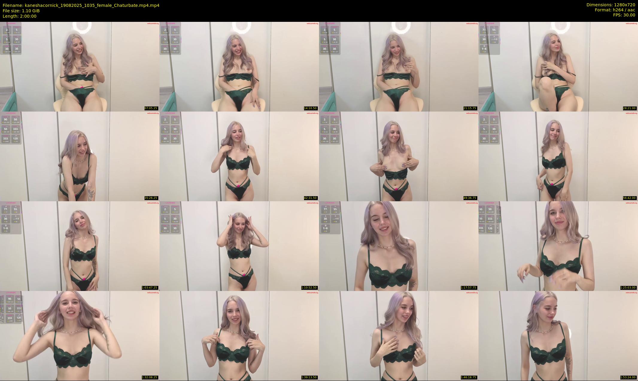 kaneshacornick — 120 minute Chaturbate female cam show recording, 720p, Aug 19, 2025