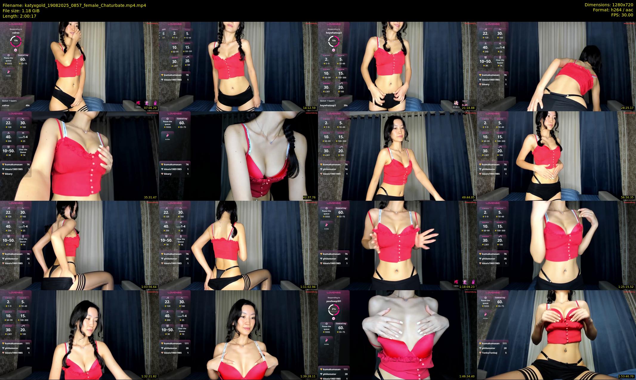 katyxgold — 121 minute Chaturbate female cam show recording, 720p, Aug 19, 2025