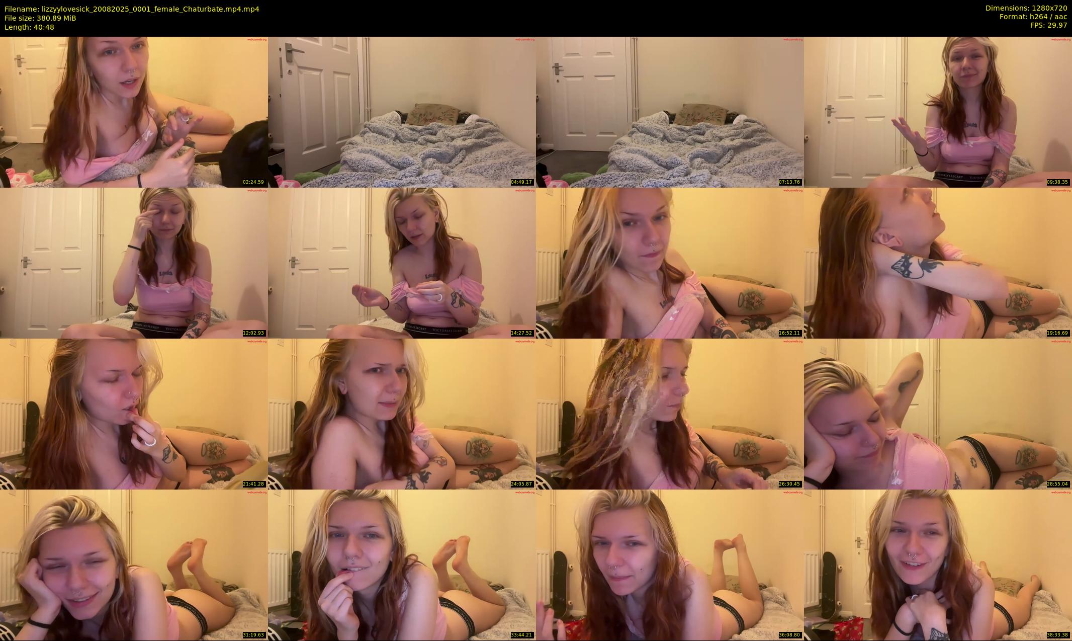 lizzyylovesick — 41 minute Chaturbate female cam show recording, 720p, Aug 20, 2025