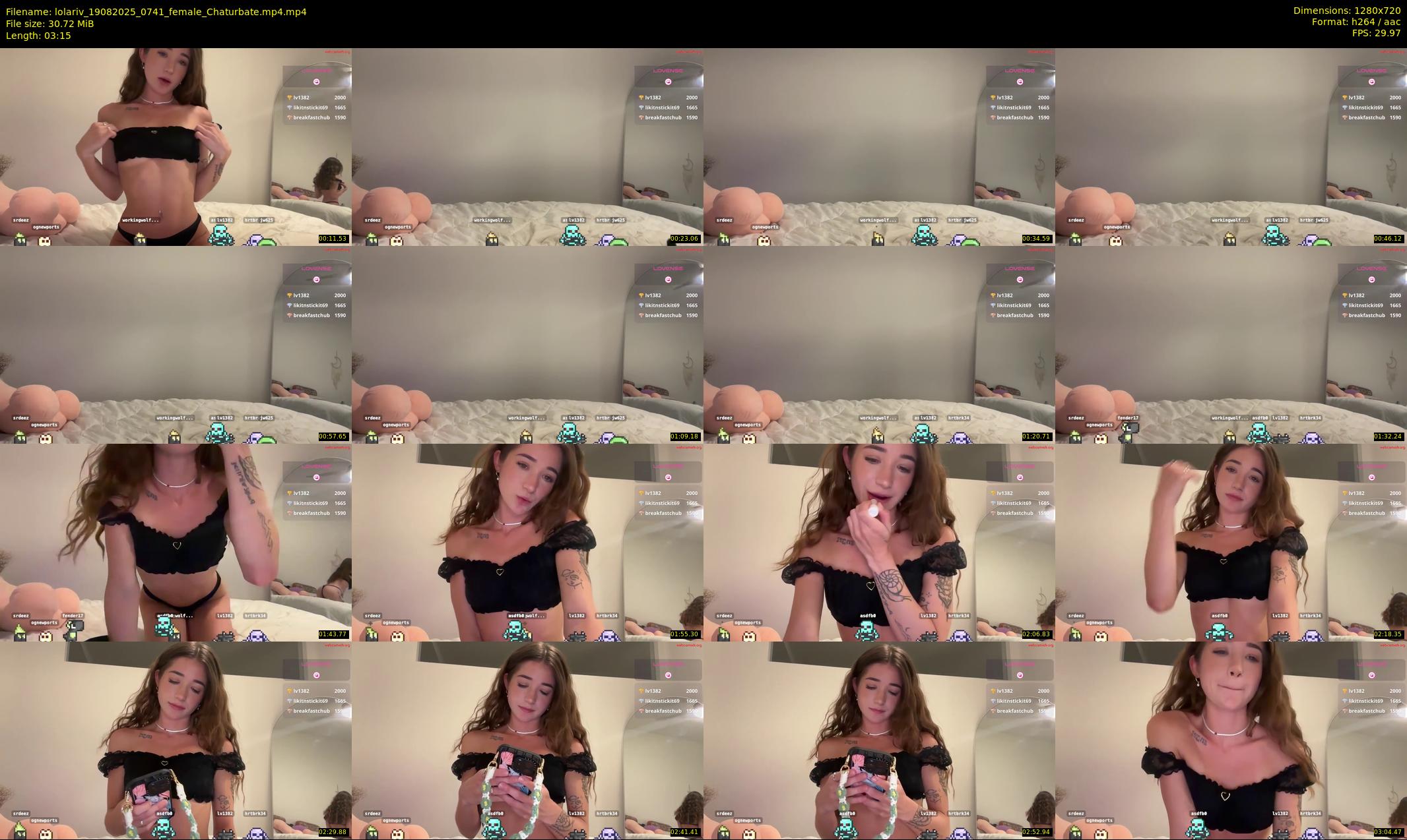 lolariv — 4 minute Chaturbate female cam show recording, 720p, Aug 19, 2025