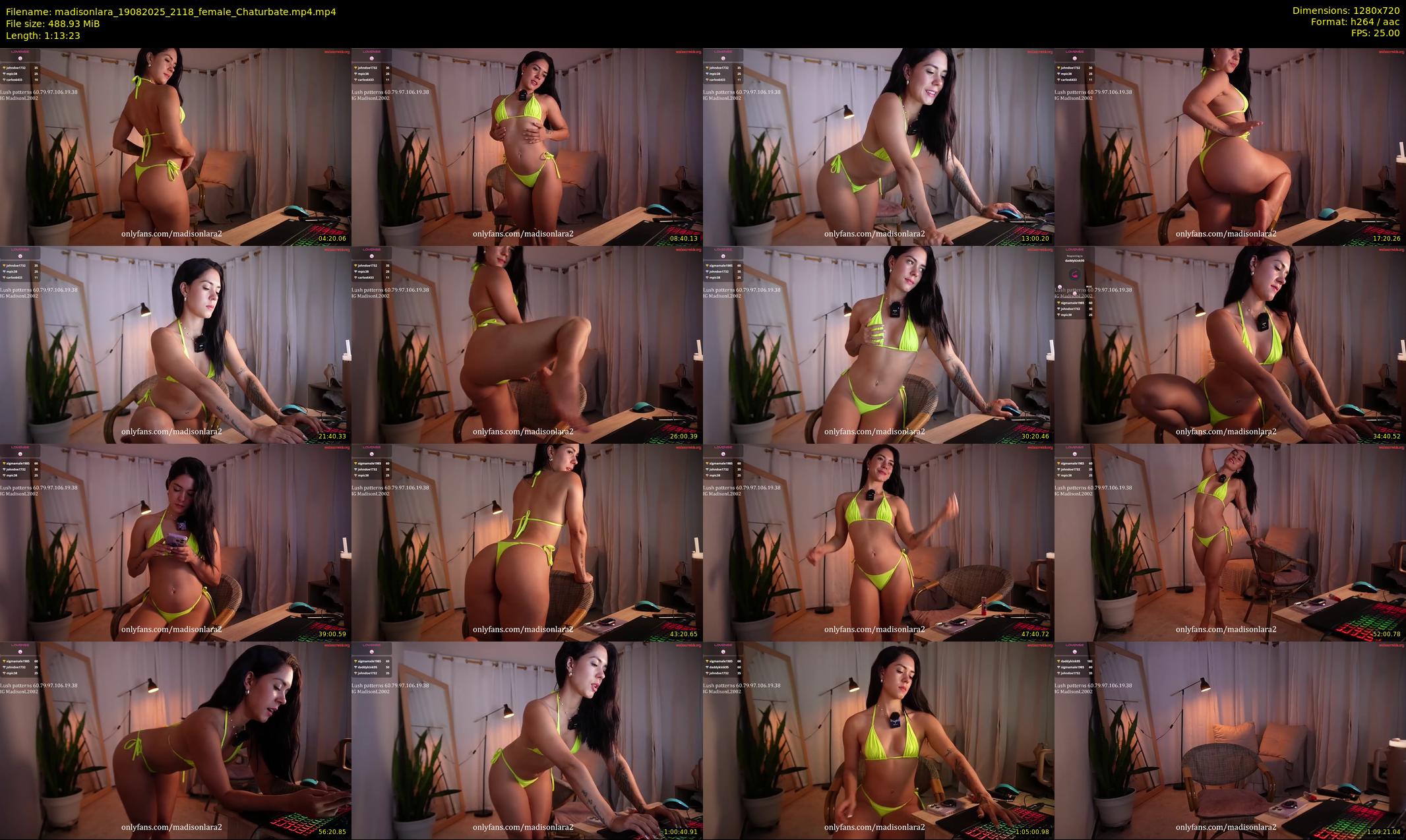 madisonlara — 74 minute Chaturbate female cam show recording, 720p, Aug 19, 2025