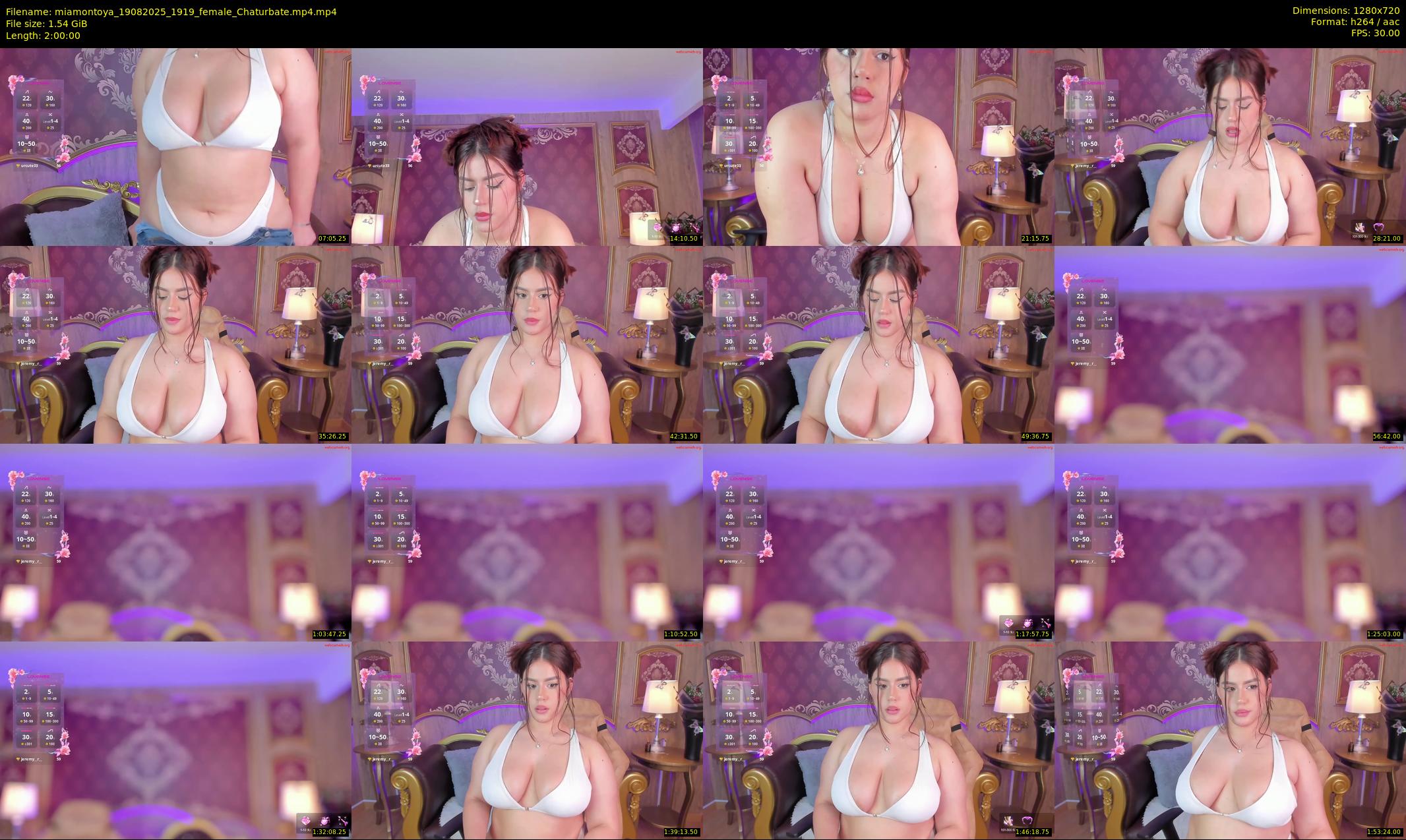 miamontoya — 120 minute Chaturbate female cam show recording, 720p, Aug 19, 2025