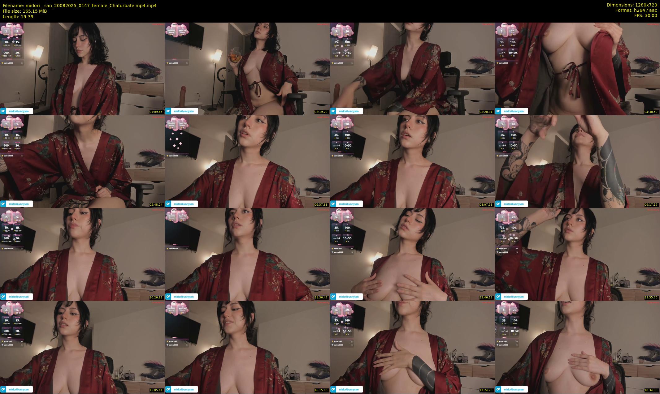 midori__san — 20 minute Chaturbate female cam show recording, 720p, Aug 20, 2025