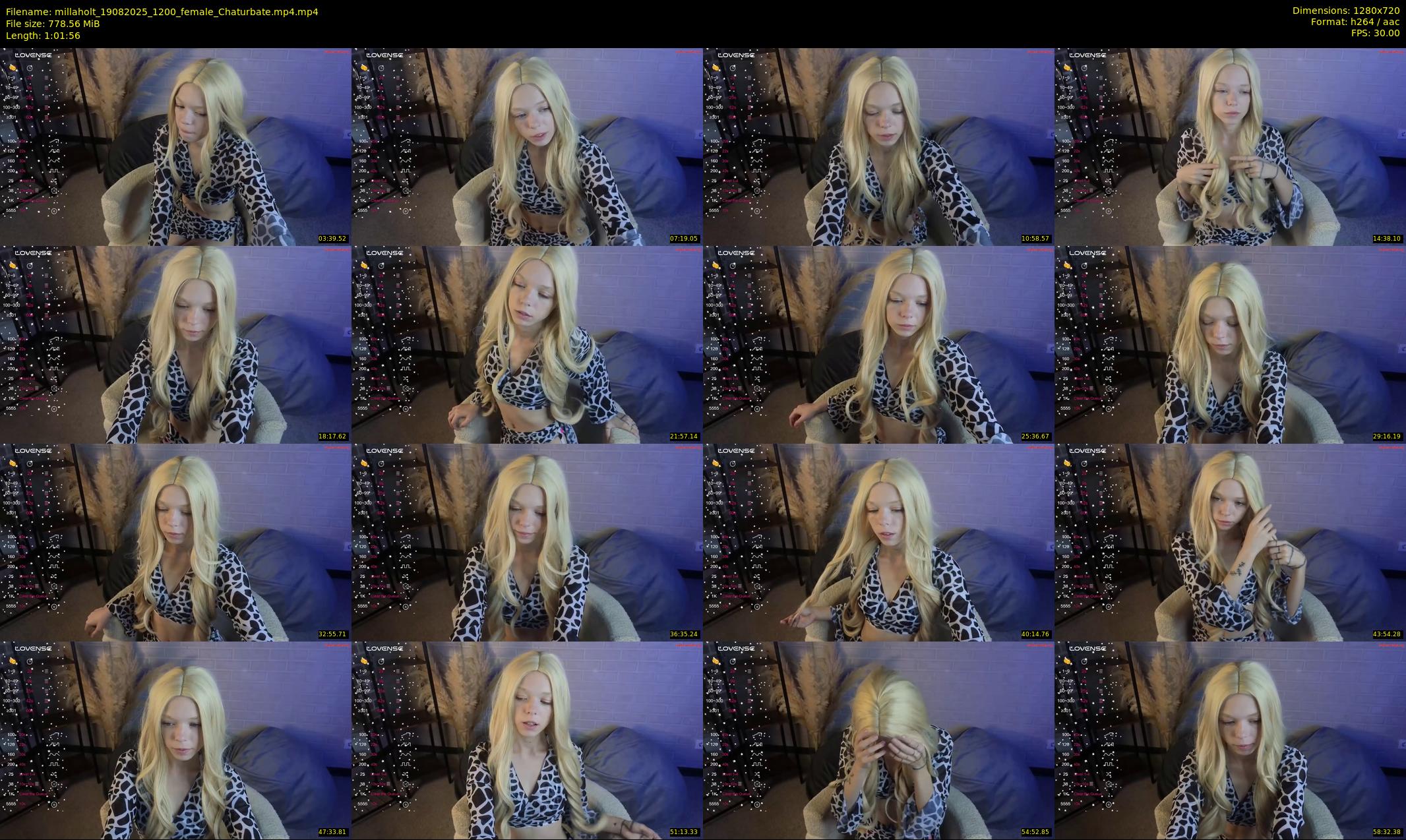 millaholt — 62 minute Chaturbate female cam show recording, 720p, Aug 19, 2025