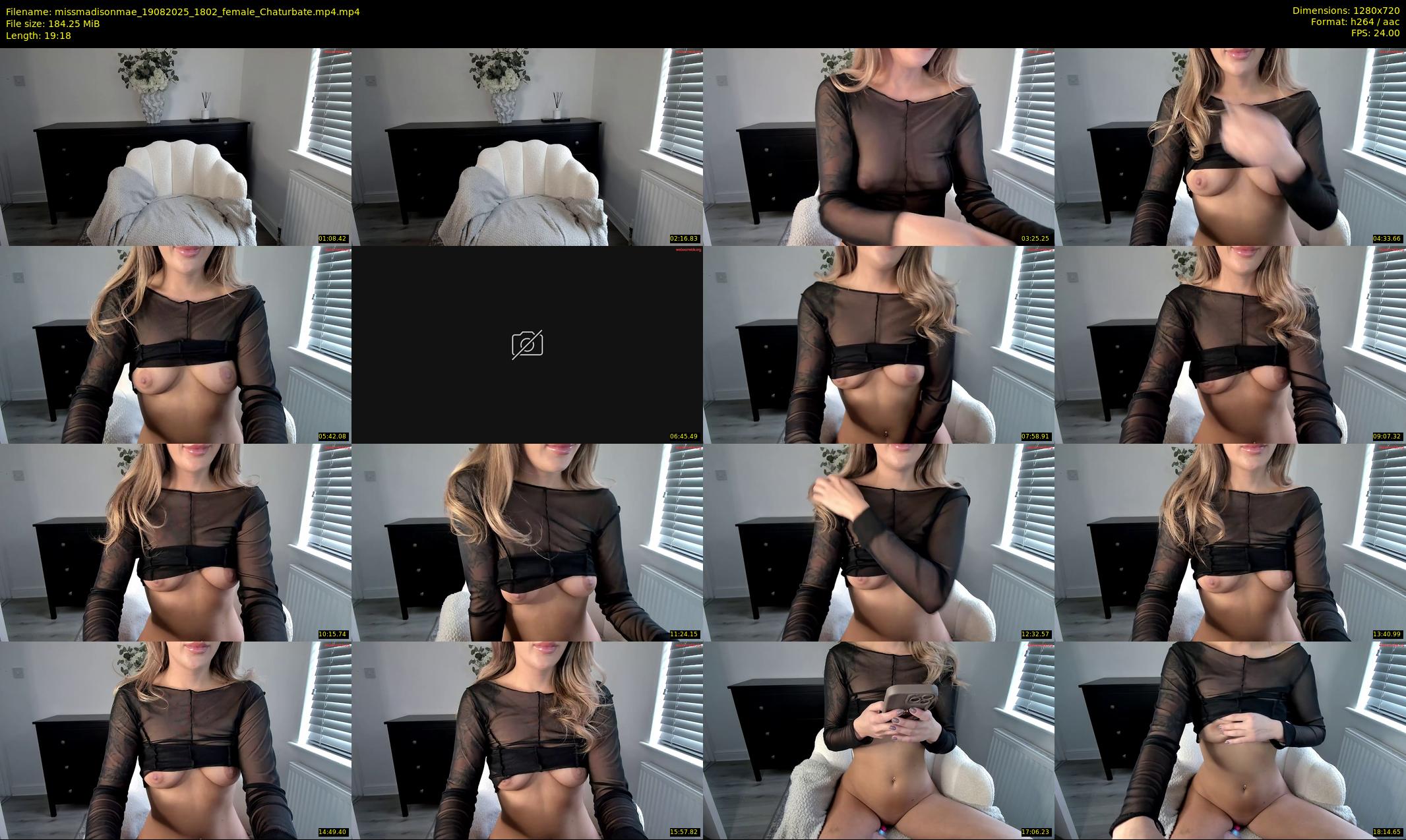 missmadisonmae — 20 minute Chaturbate female cam show recording, 720p, Aug 19, 2025