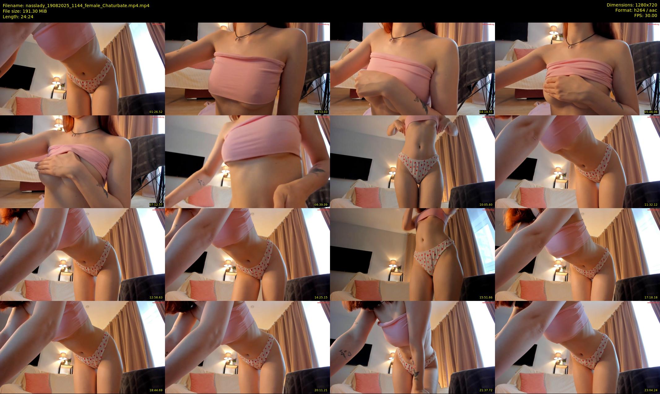 nasslady — 25 minute Chaturbate female cam show recording, 720p, Aug 19, 2025