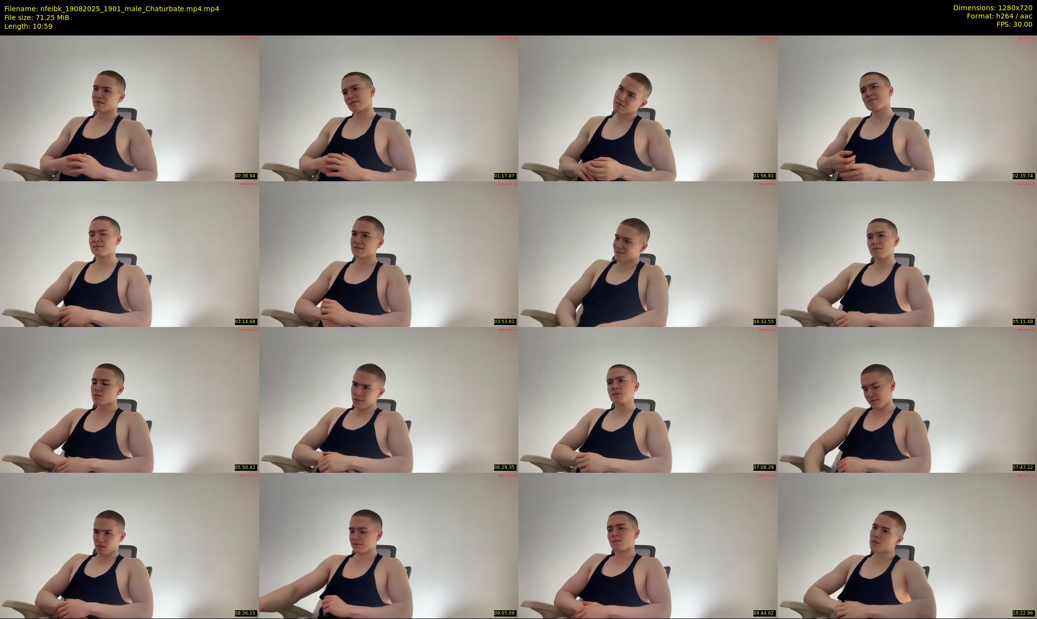 nfeibk — 11 minute Chaturbate male cam show recording, 720p, Aug 19, 2025
