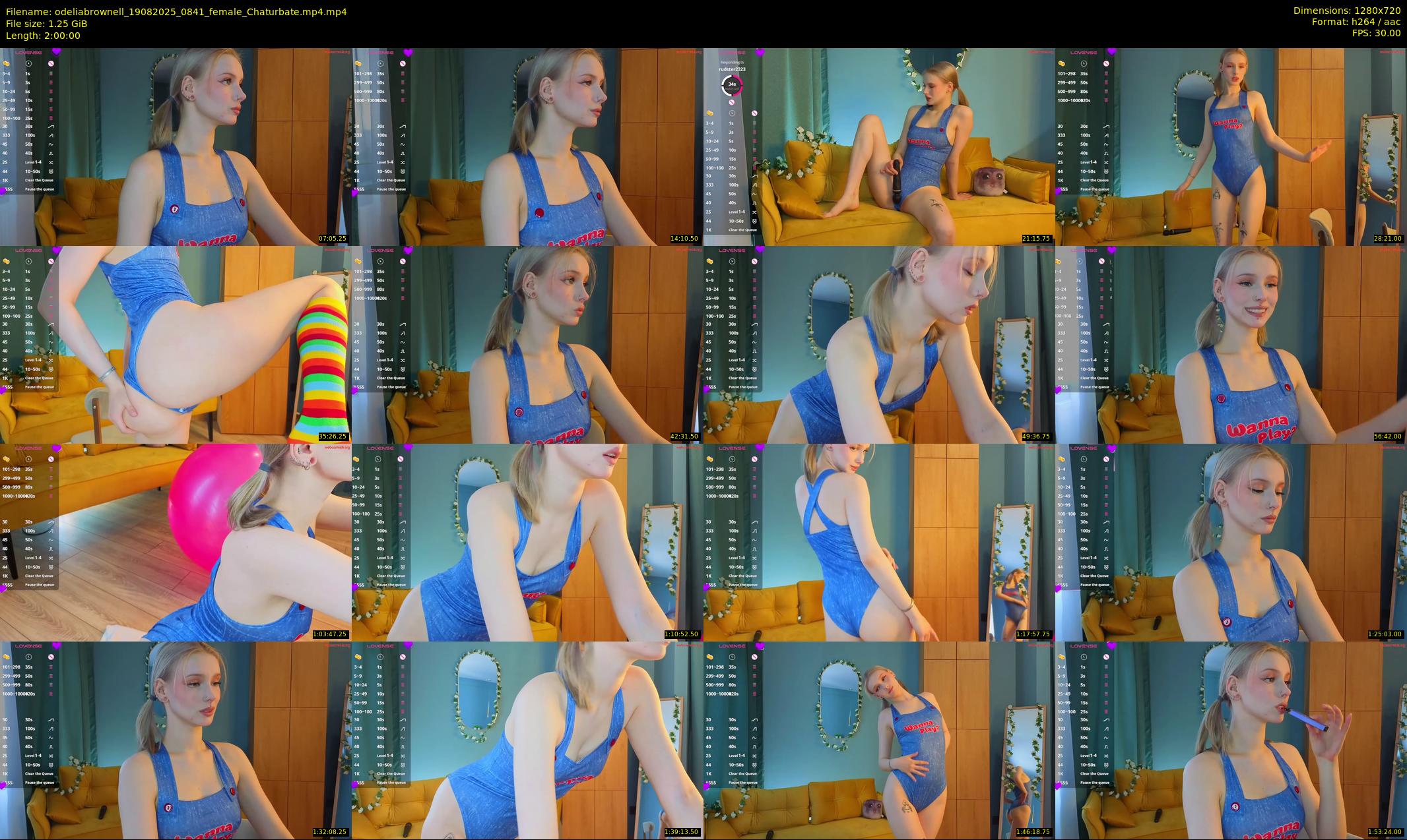 odeliabrownell — 120 minute Chaturbate female cam show recording, 720p, Aug 19, 2025