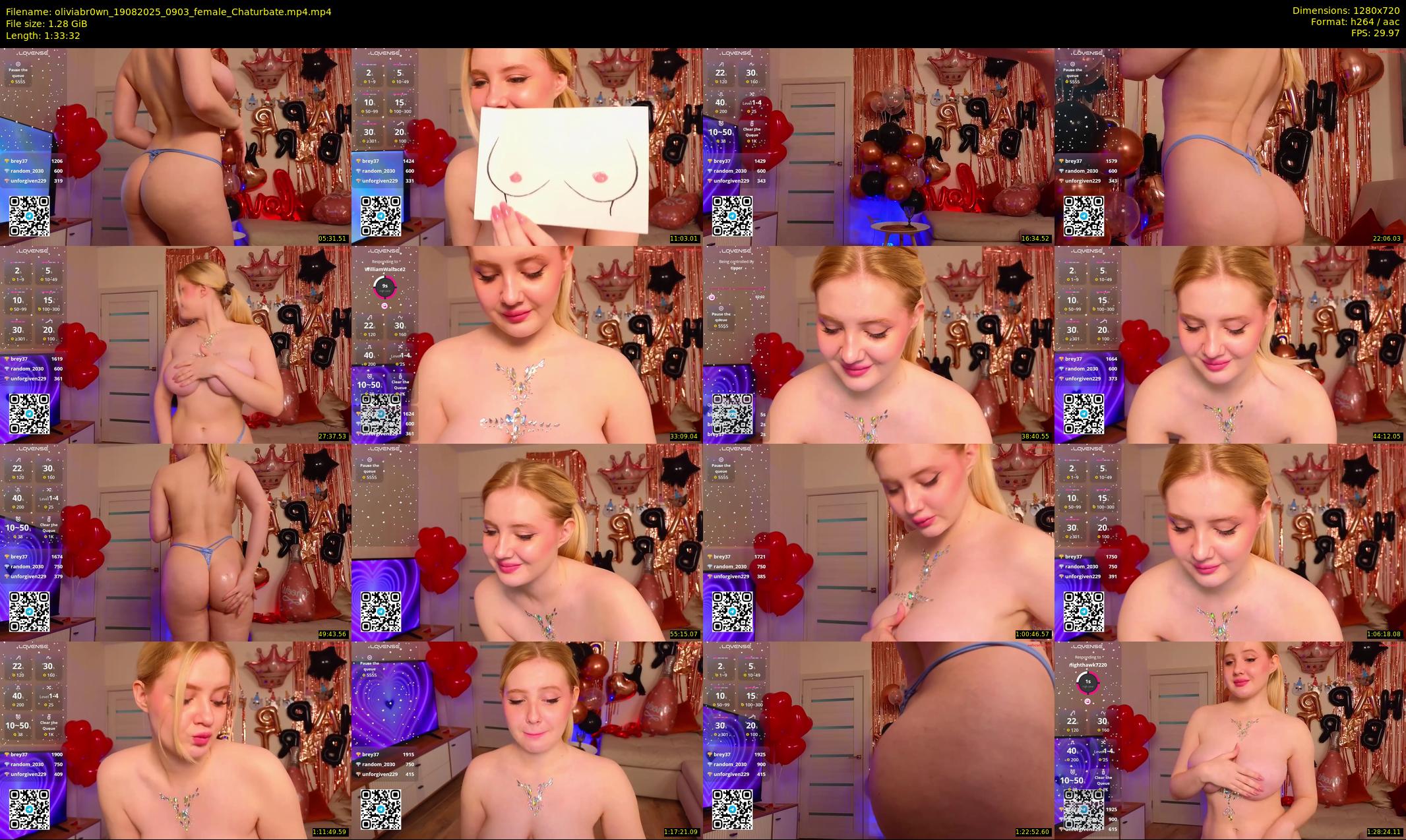 oliviabr0wn — 94 minute Chaturbate female cam show recording, 720p, Aug 19, 2025