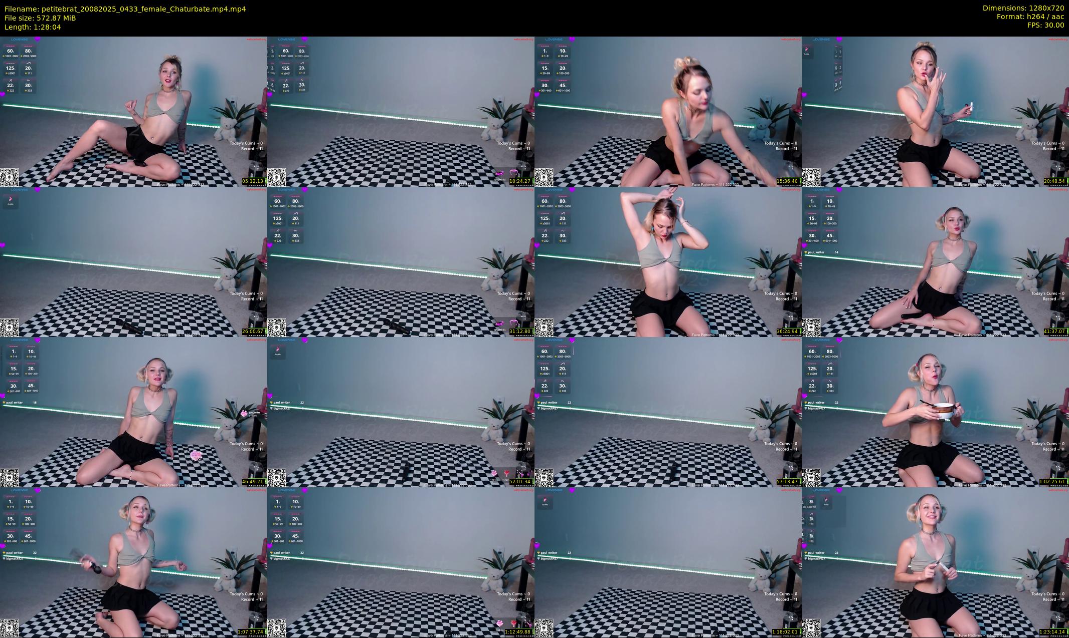 petitebrat — 89 minute Chaturbate female cam show recording, 720p, Aug 20, 2025