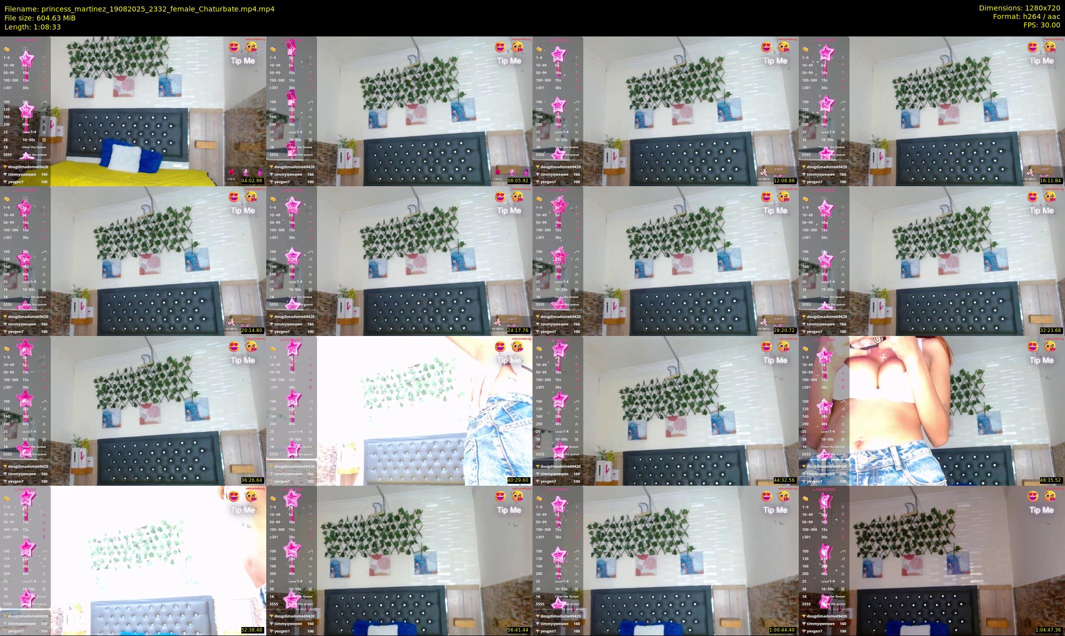 princess_martinez — 69 minute Chaturbate female cam show recording, 720p, Aug 19, 2025
