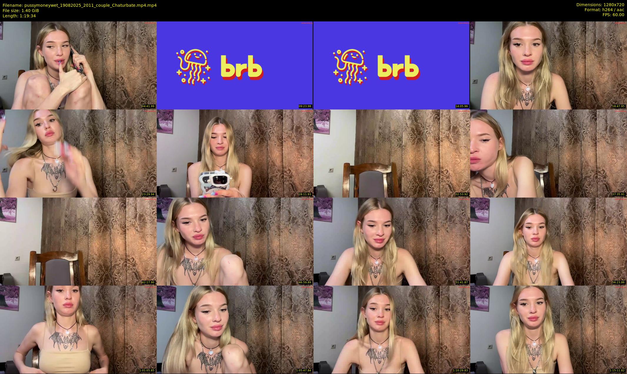 pussymoneywet — 80 minute Chaturbate couple cam show recording, 720p, Aug 19, 2025