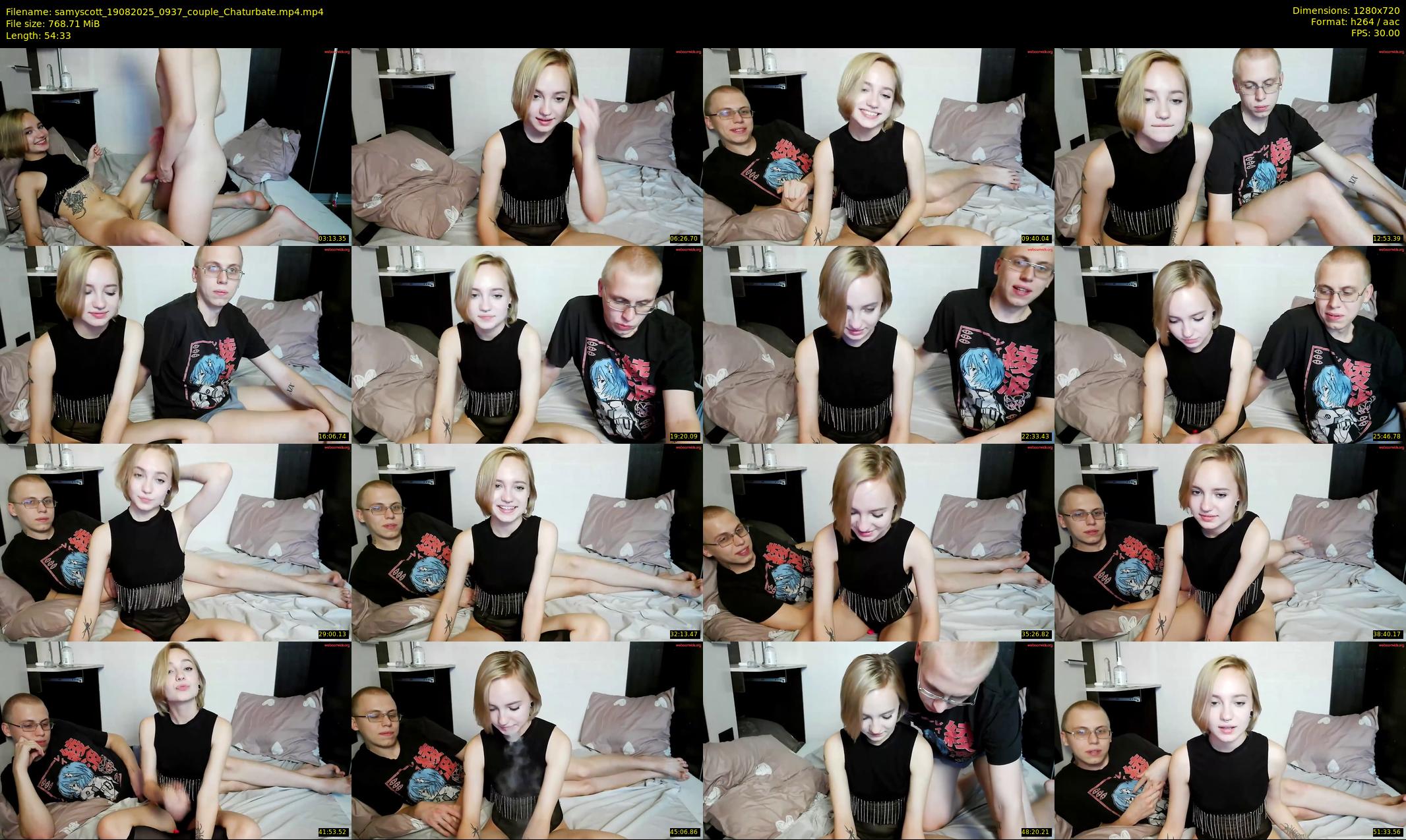 samyscott — 55 minute Chaturbate couple cam show recording, 720p, Aug 19, 2025