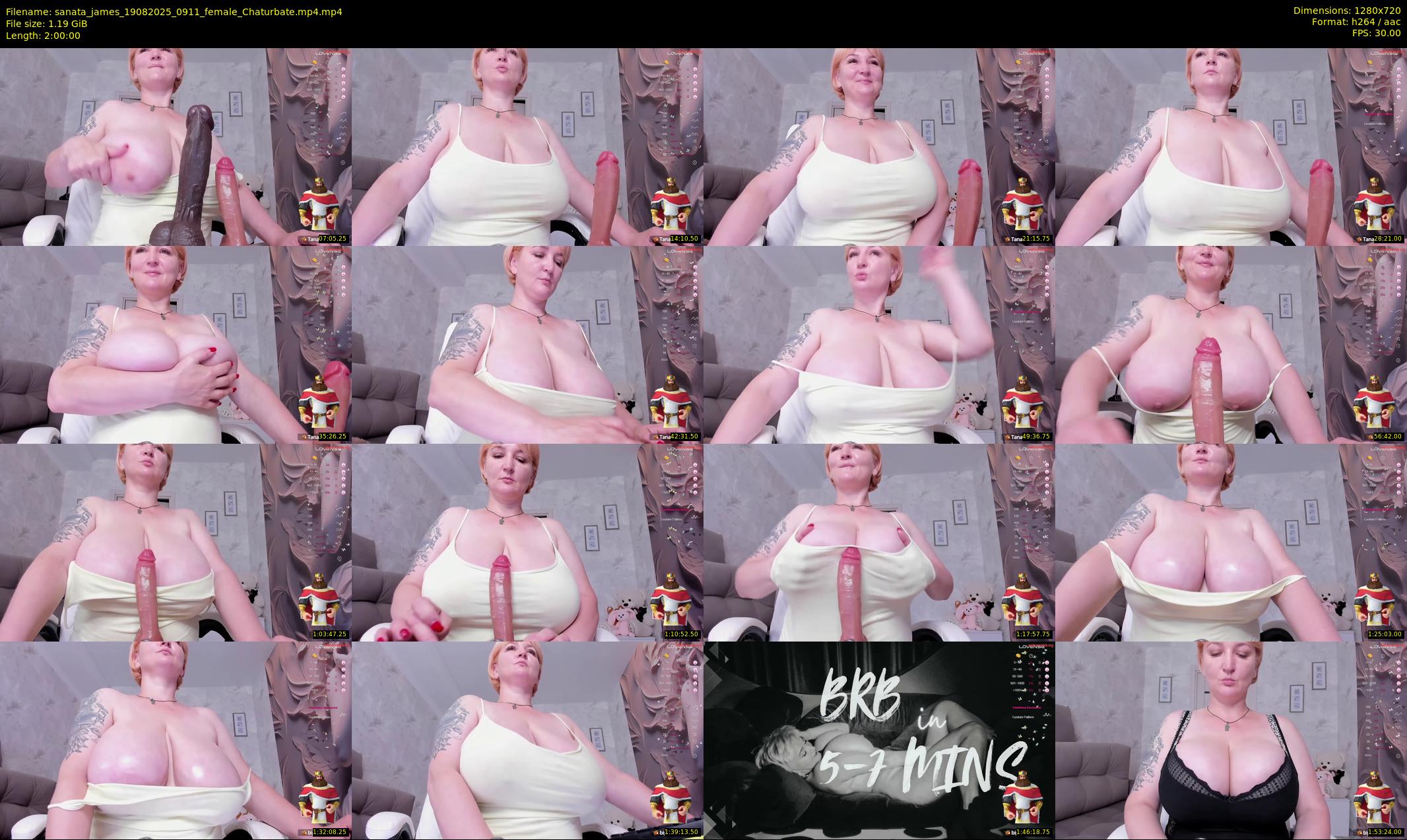 sanata_james — 120 minute Chaturbate female cam show recording, 720p, Aug 19, 2025