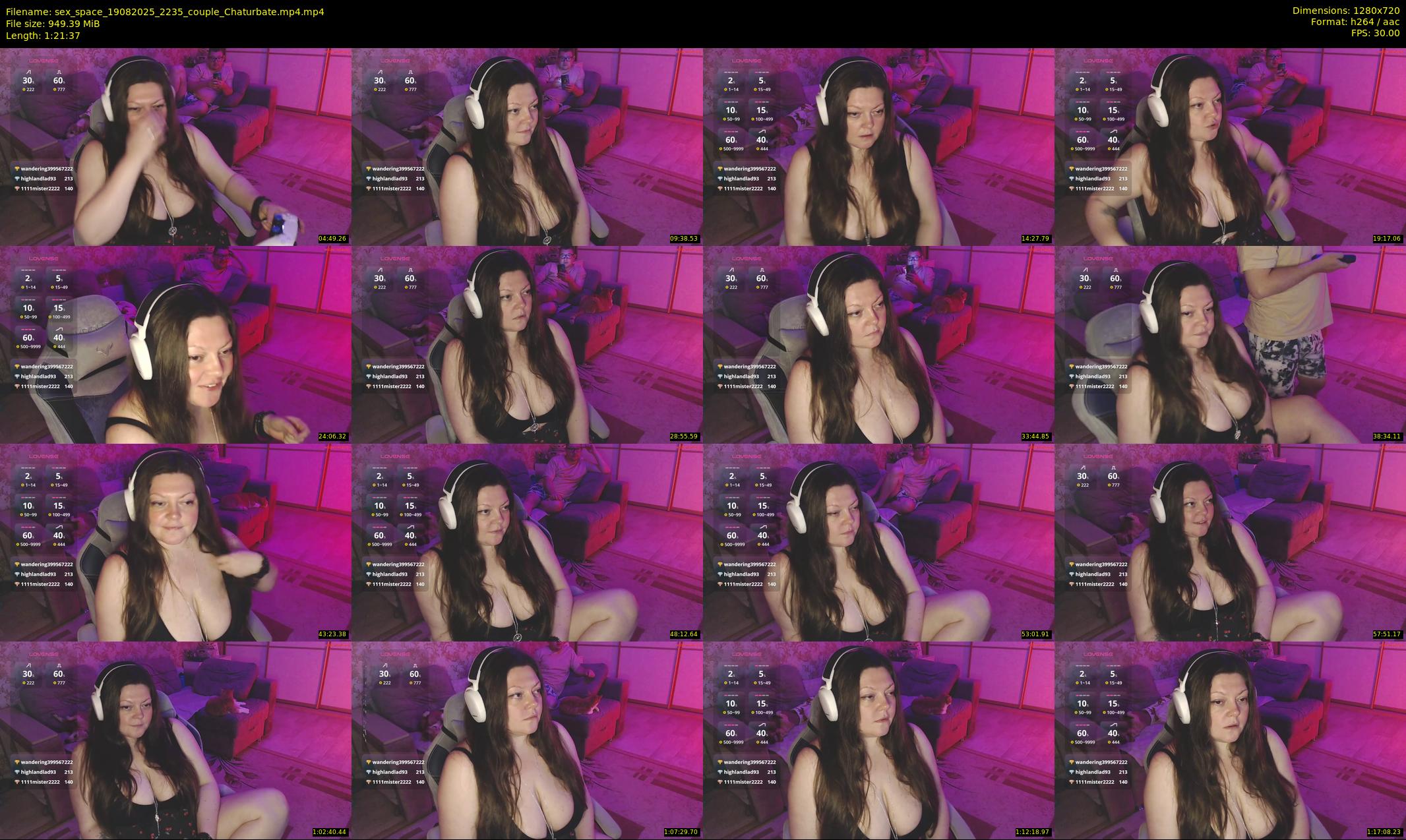 sex_space — 82 minute Chaturbate couple cam show recording, 720p, Aug 19, 2025