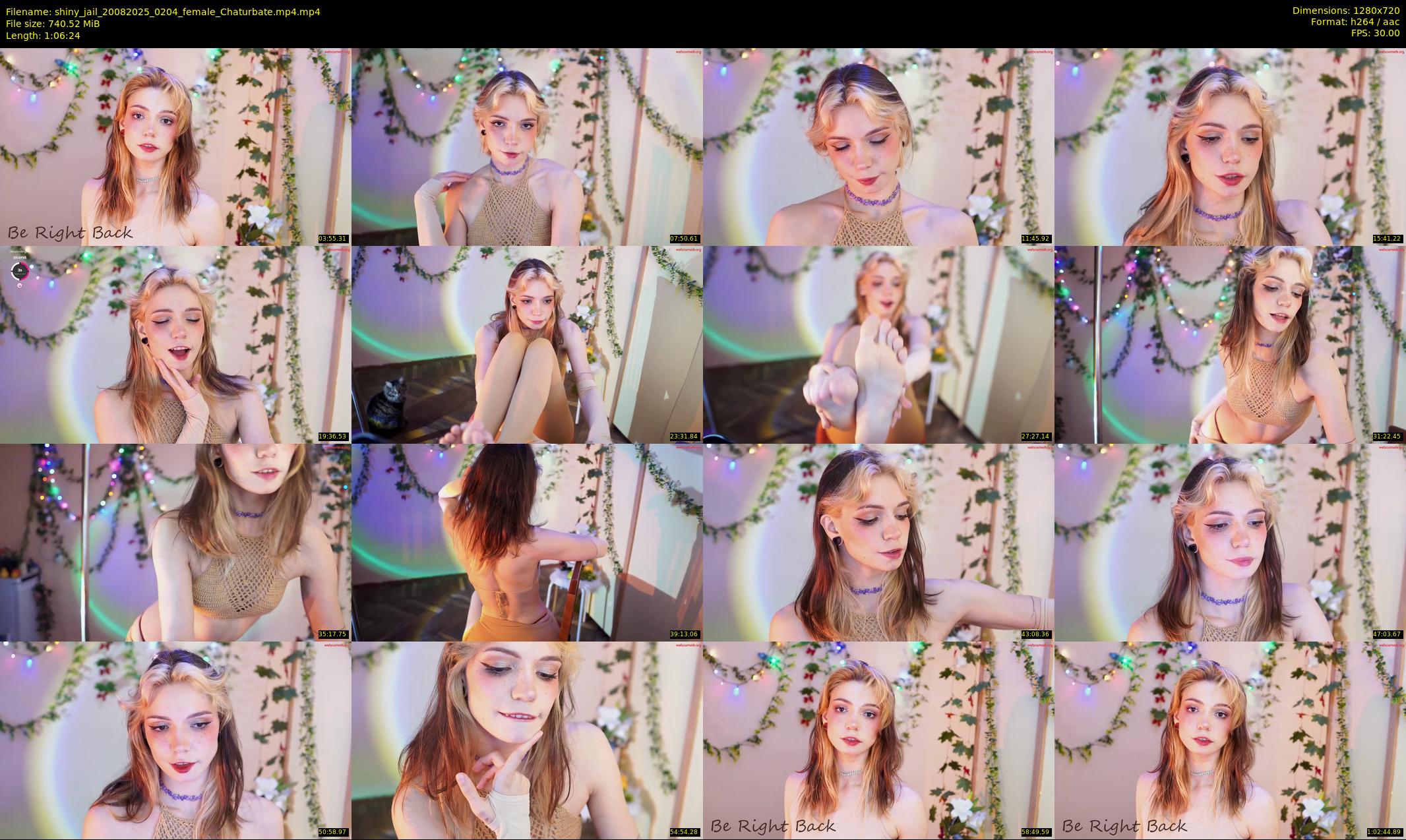 shiny_jail — 67 minute Chaturbate female cam show recording, 720p, Aug 20, 2025