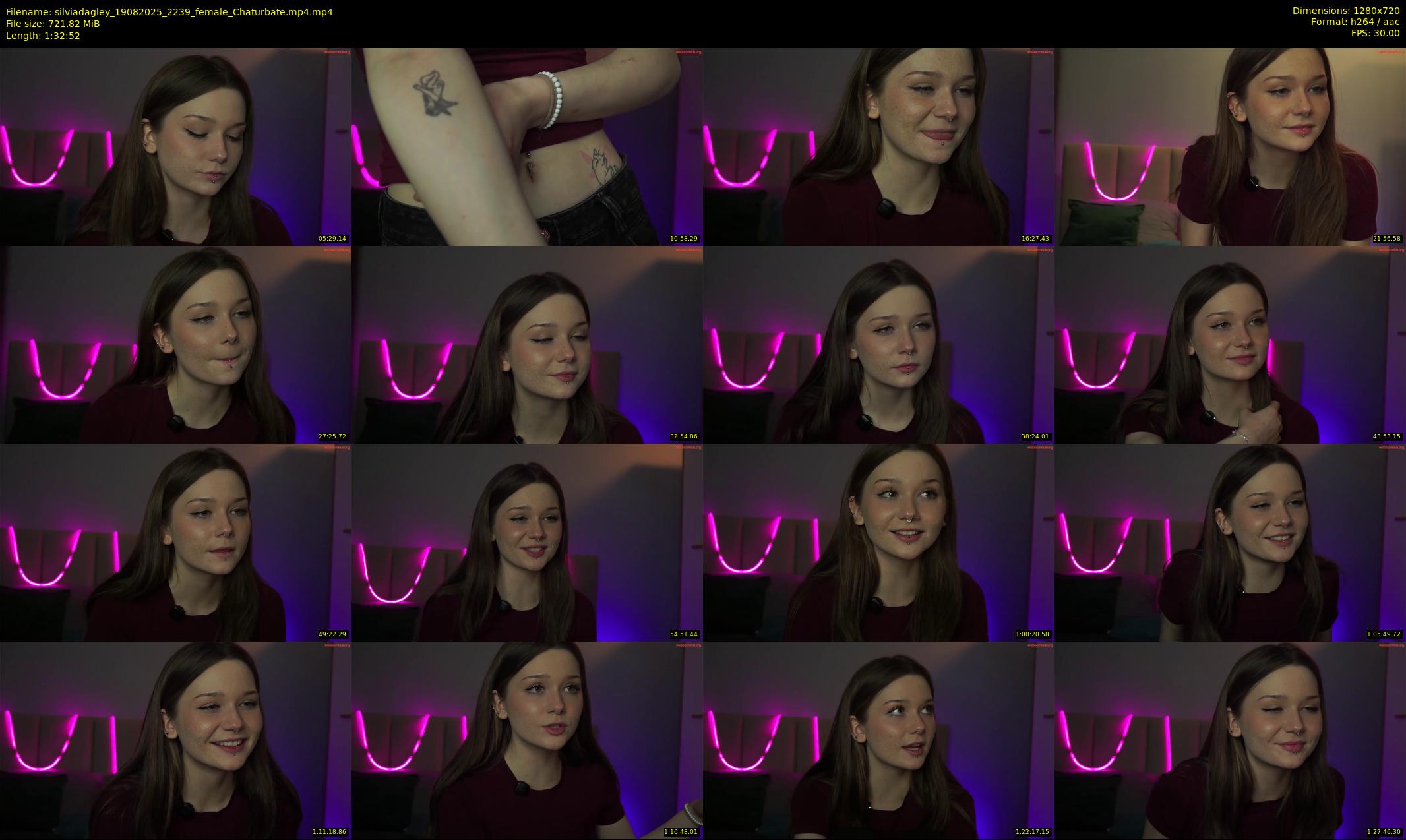silviadagley — 93 minute Chaturbate female cam show recording, 720p, Aug 19, 2025