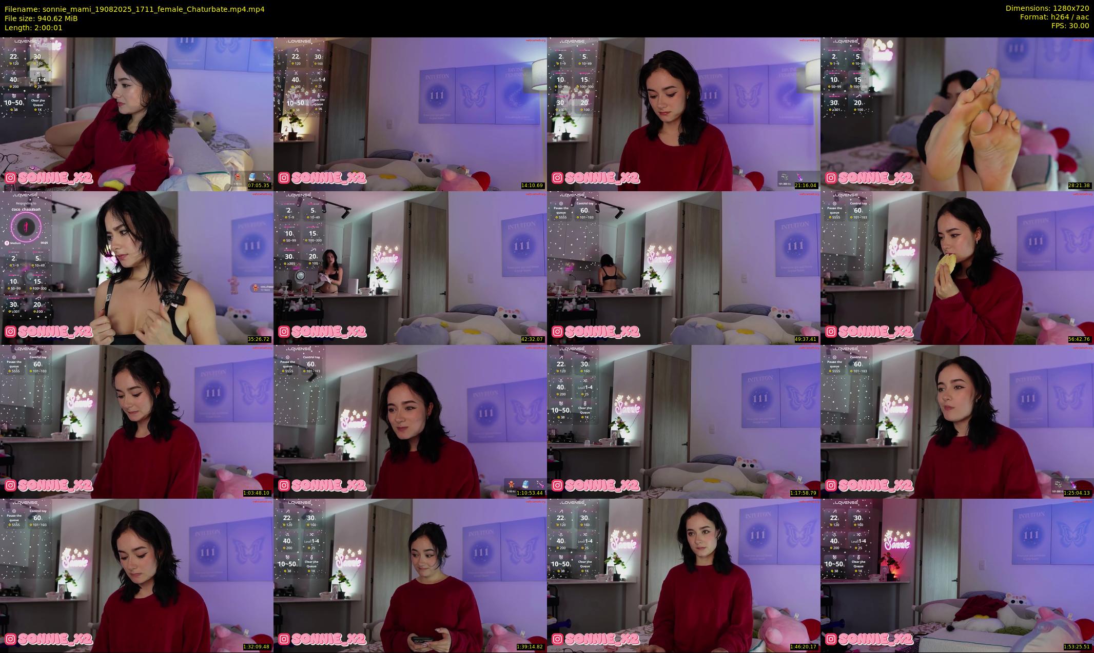 sonnie_mami — 121 minute Chaturbate female cam show recording, 720p, Aug 19, 2025