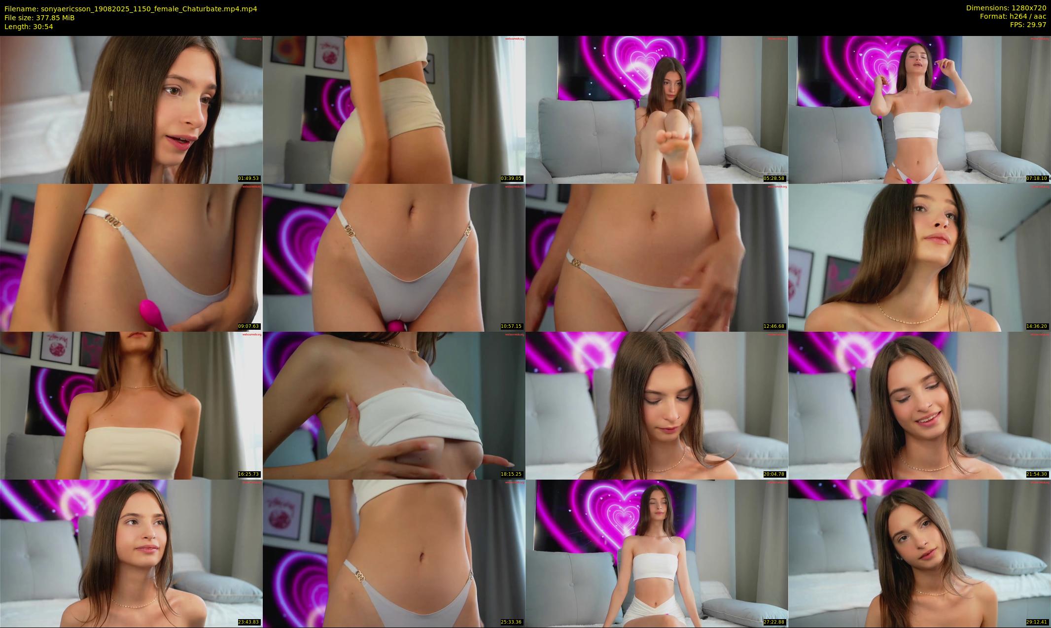 sonyaericsson — 31 minute Chaturbate female cam show recording, 720p, Aug 19, 2025
