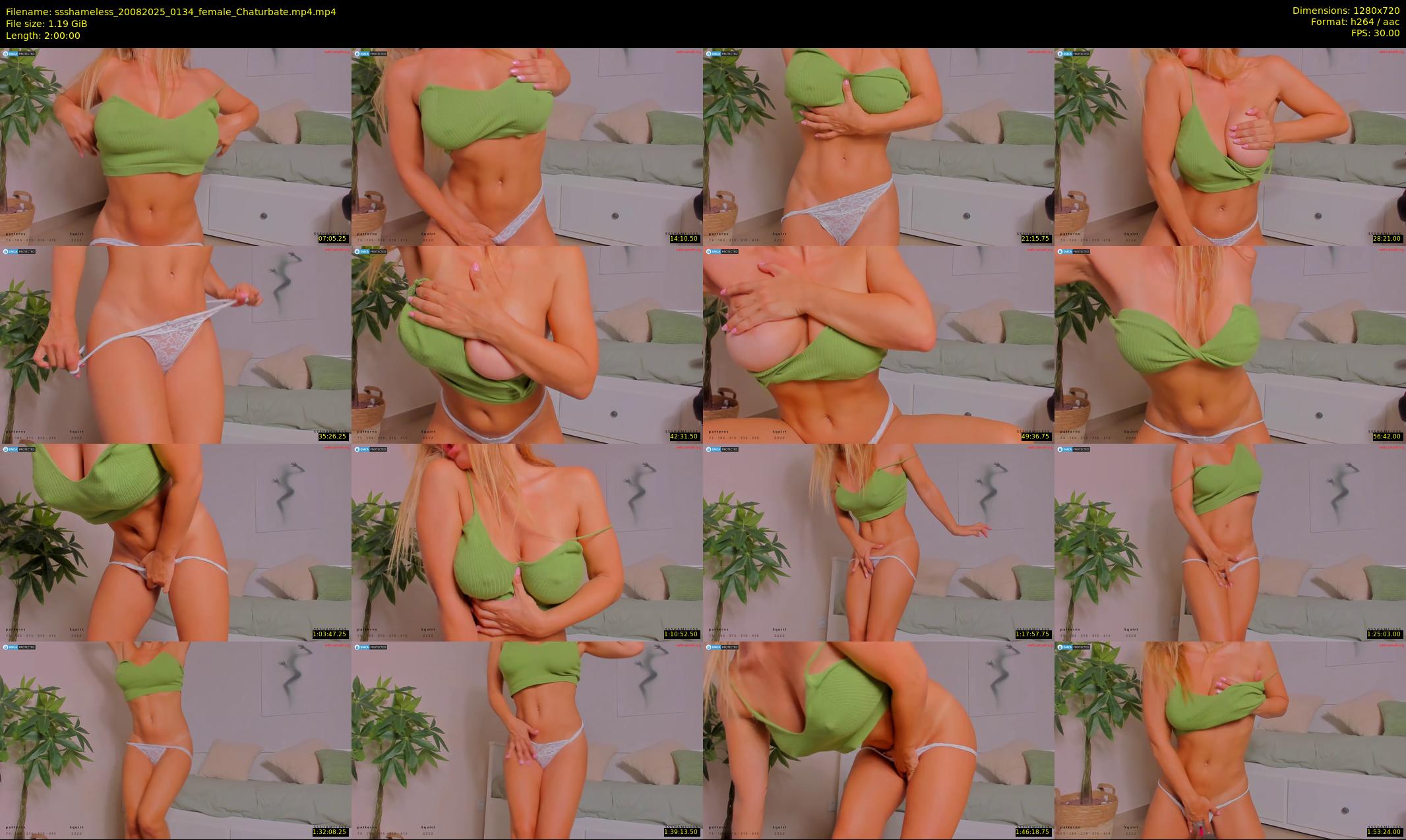 ssshameless — 120 minute Chaturbate female cam show recording, 720p, Aug 20, 2025
