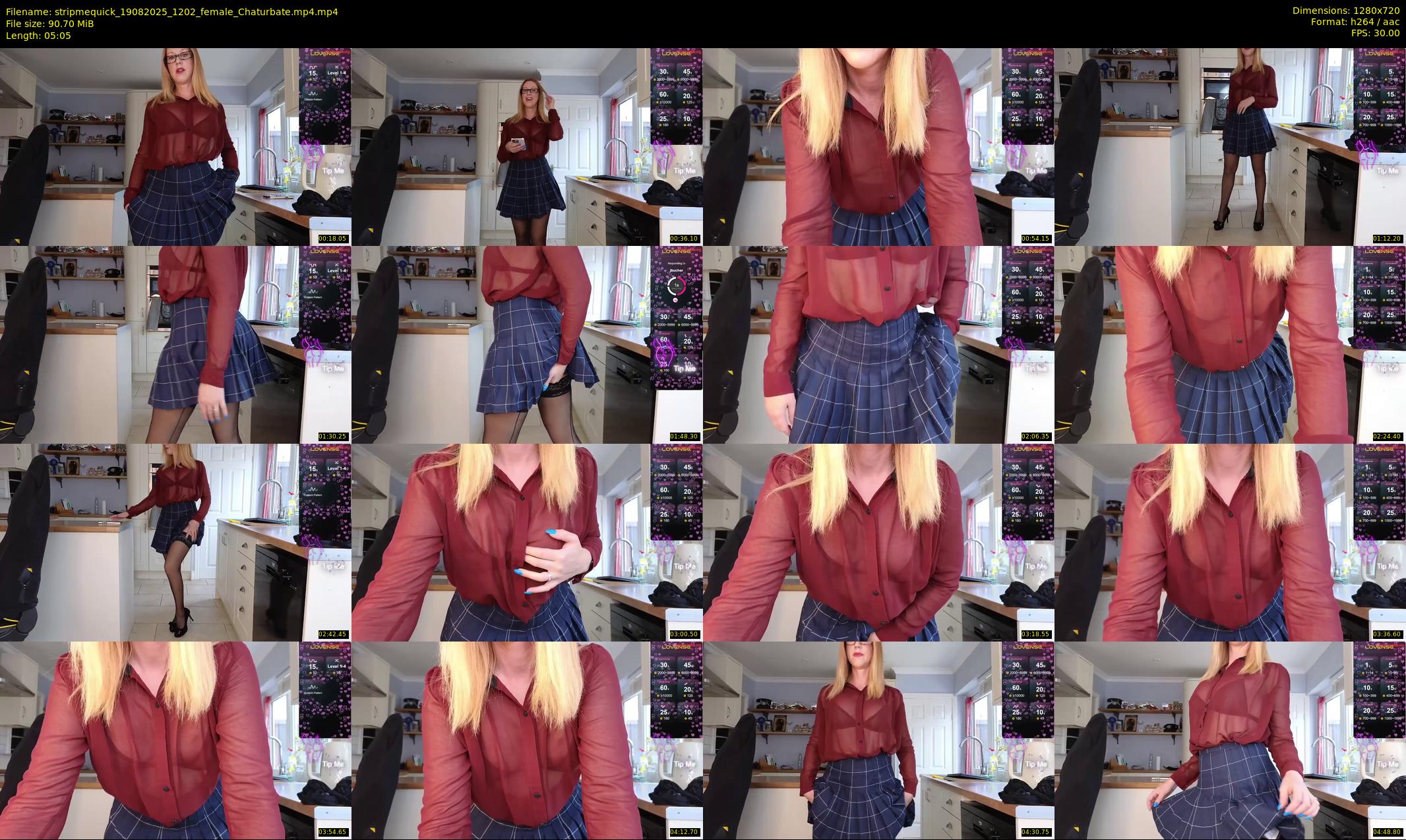 stripmequick — 6 minute Chaturbate female cam show recording, 720p, Aug 19, 2025