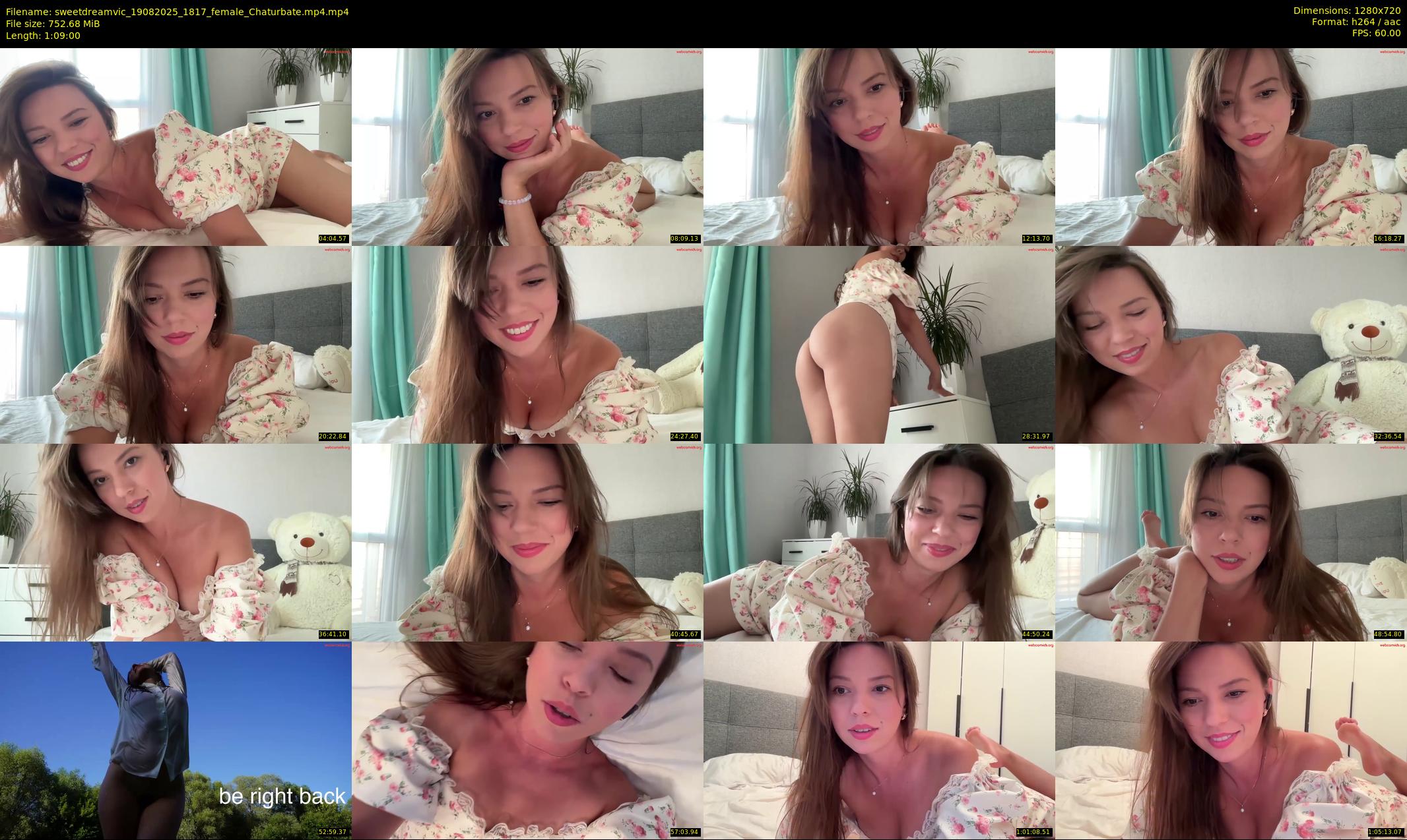 sweetdreamvic — 69 minute Chaturbate female cam show recording, 720p, Aug 19, 2025