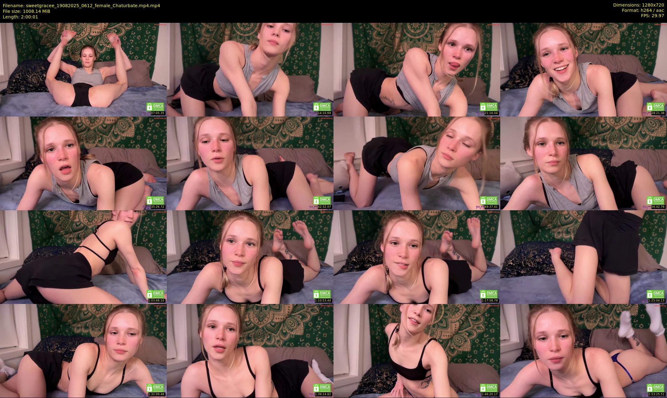 sweetgracee — 121 minute Chaturbate female cam show recording, 720p, Aug 19, 2025