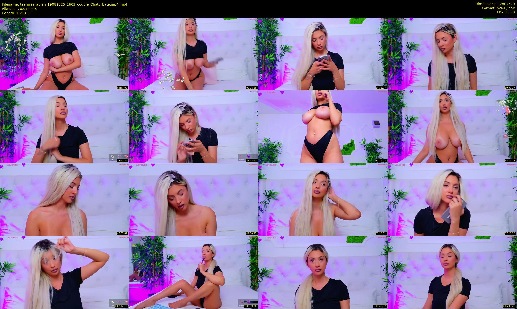taahiraarabian — 81 minute Chaturbate female cam show recording, 720p, Aug 19, 2025